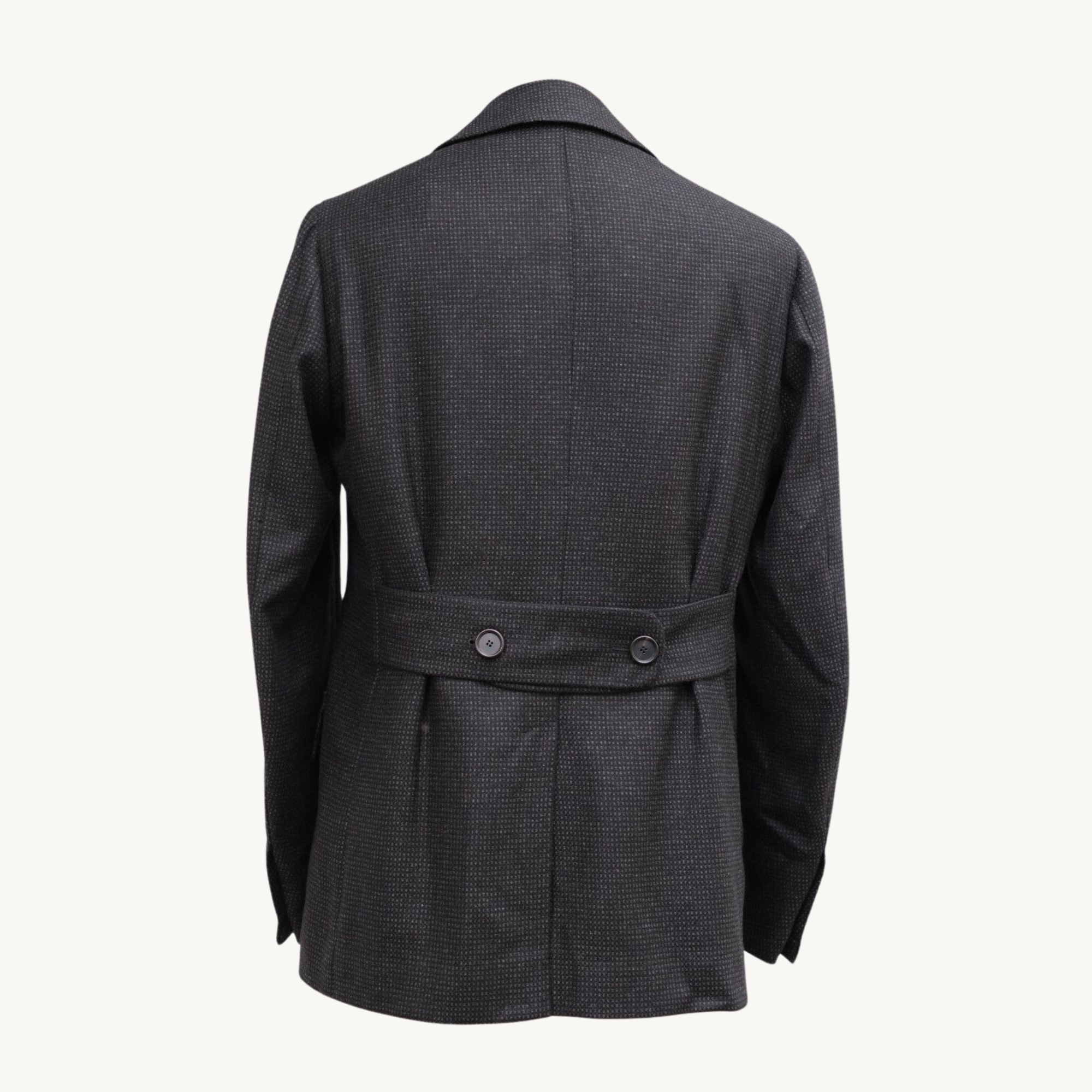 Charcoal Pea Coat made of Cashmere