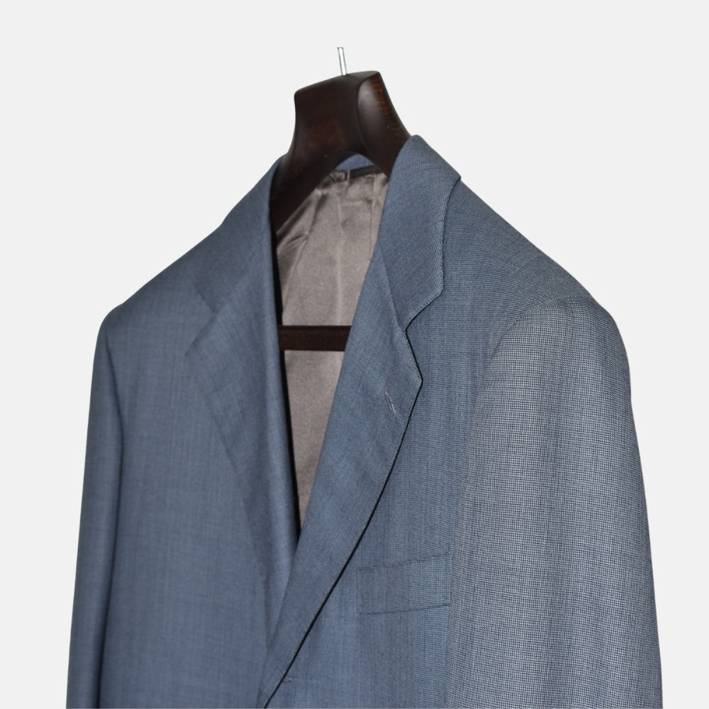 Blue Checkered Suit made of Wool (Vintage) (EU 50)