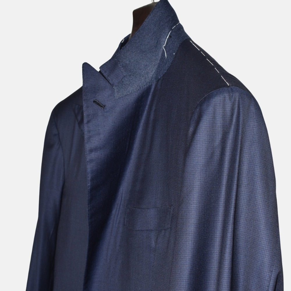 Blue Patterned Wool Blazer (EU 52)