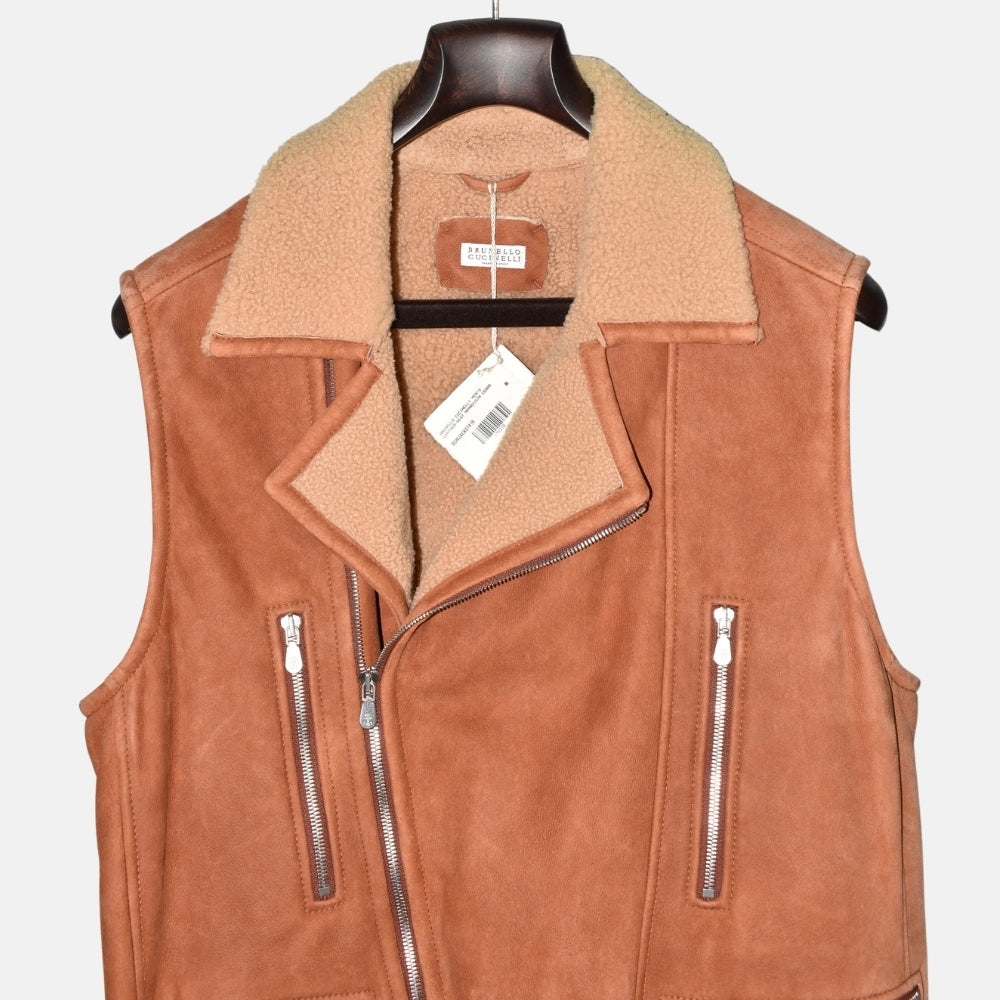 Brown Shearling Vest (M)