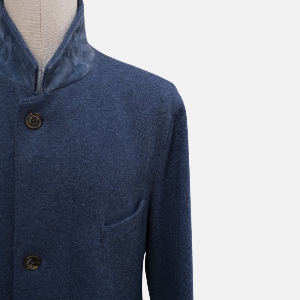 Blue "Martingala" Coat made of Cashmere/Virgin Wool (EU 52)