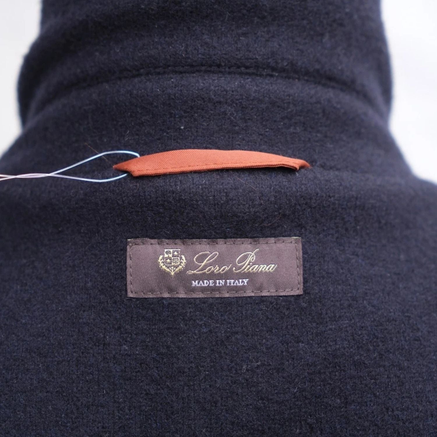 Navy Double Breasted Cashmere Pea Coat (L)