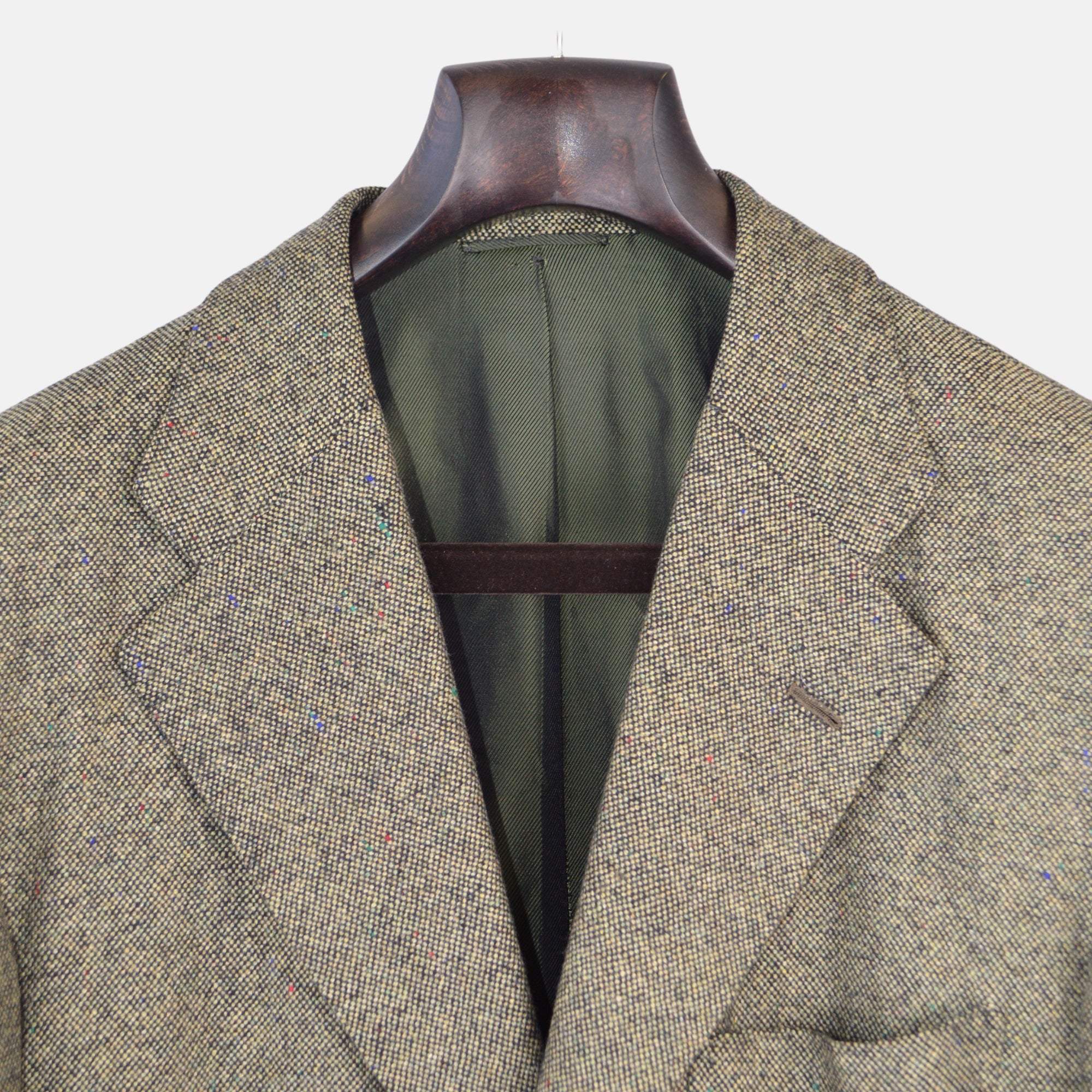 Olive Patterned Blazer made of Cashmere (EU 52)