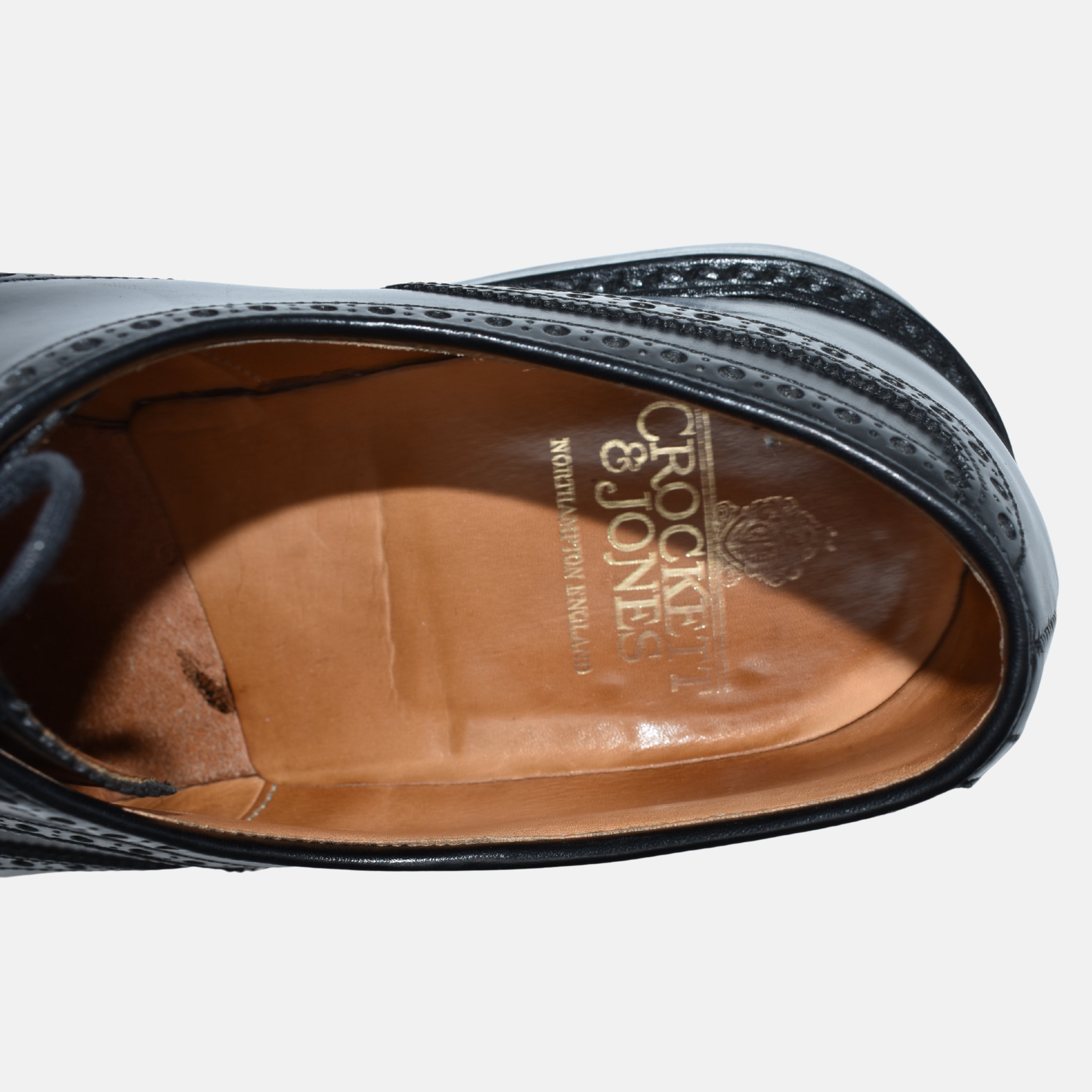 Black Budapester Leather Shoes "Pembroke" (EU 42)