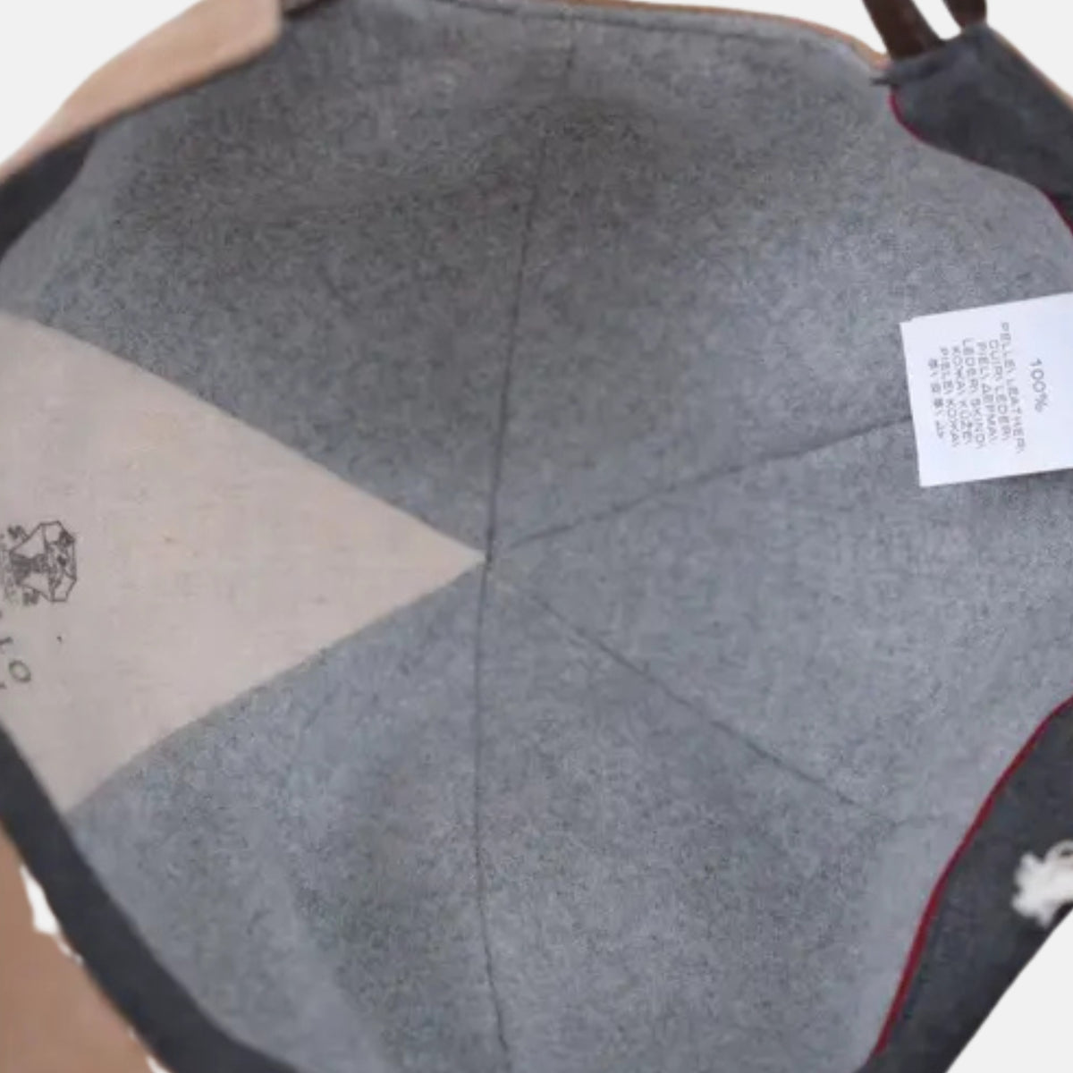 Beige Cap made of Suede (S)