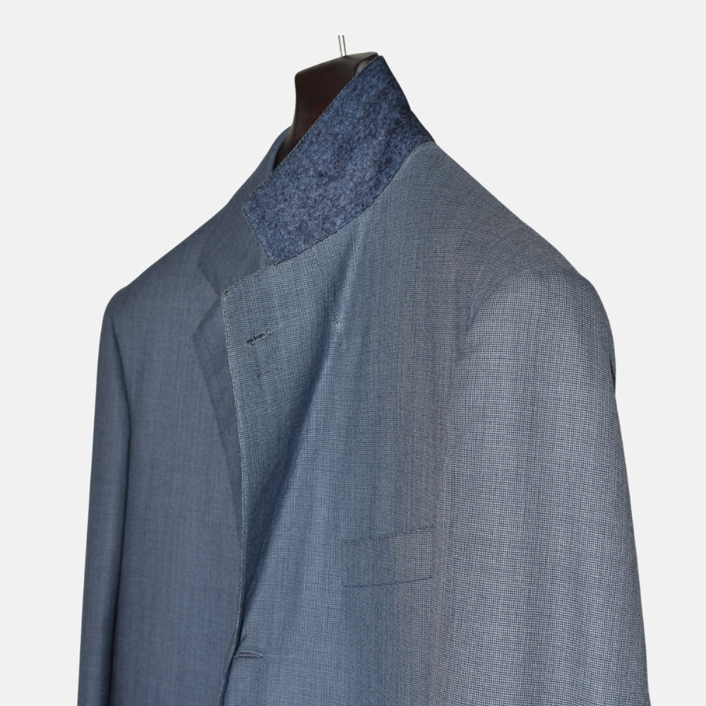 Blue Checkered Suit made of Wool (Vintage) (EU 50)