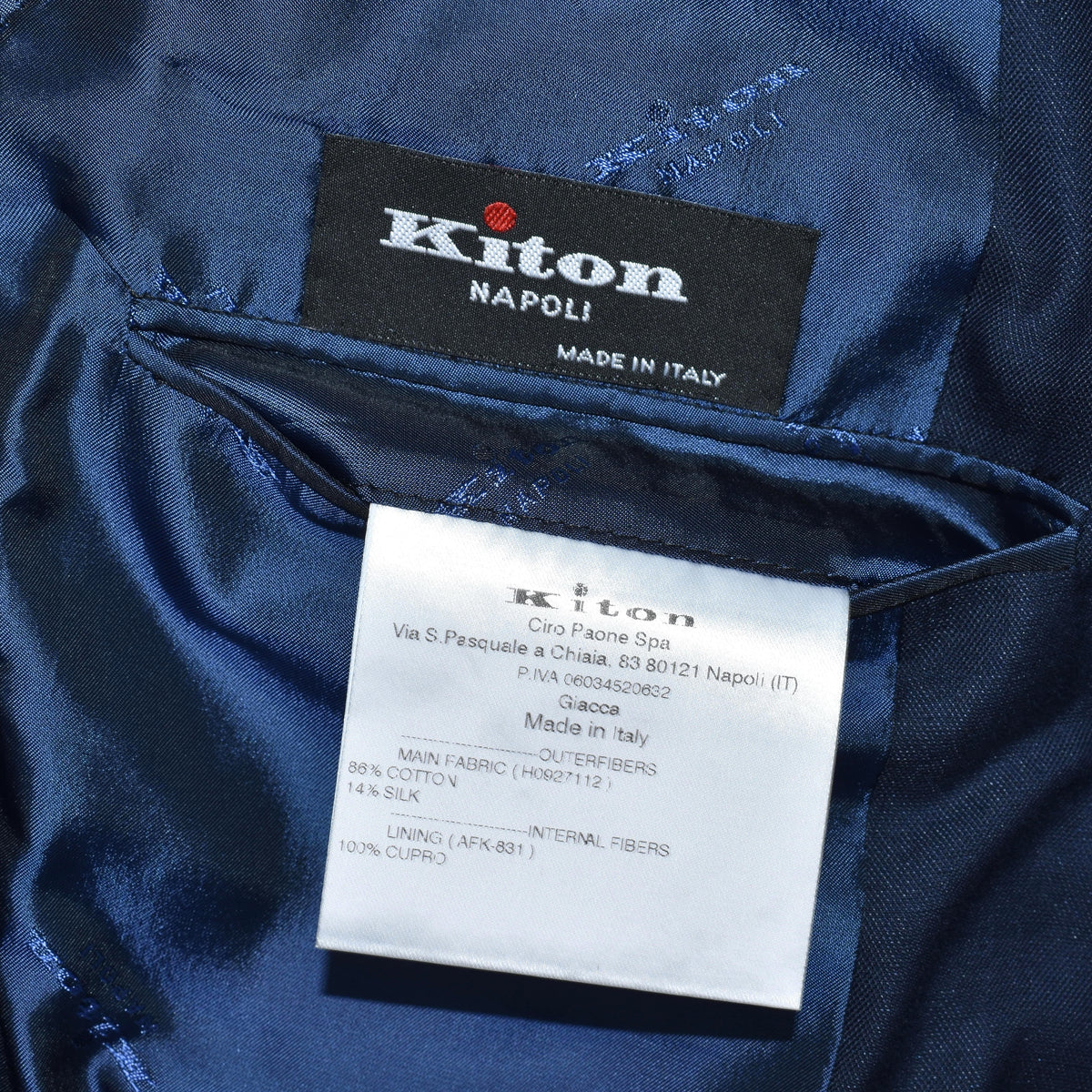 Navy Blazer made of Cotton/Silk (EU 48, EU 50, EU 52)