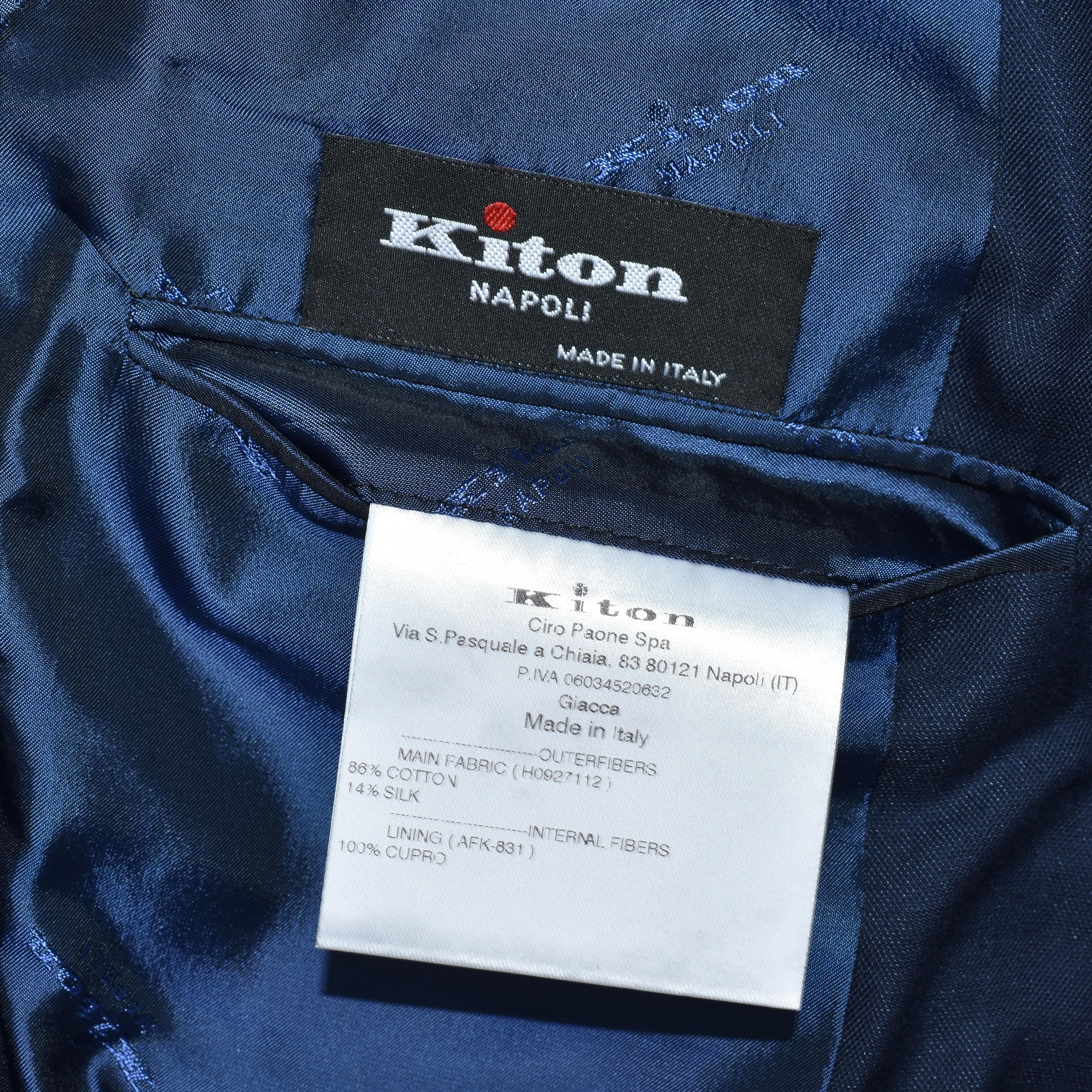 Navy Blazer made of Cotton/Silk (EU 48, EU 50, EU 52)