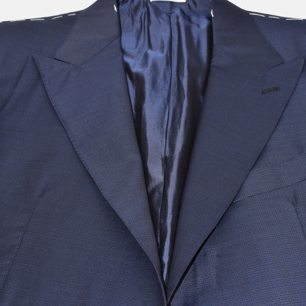 Blue Patterned Wool Blazer (EU 52)