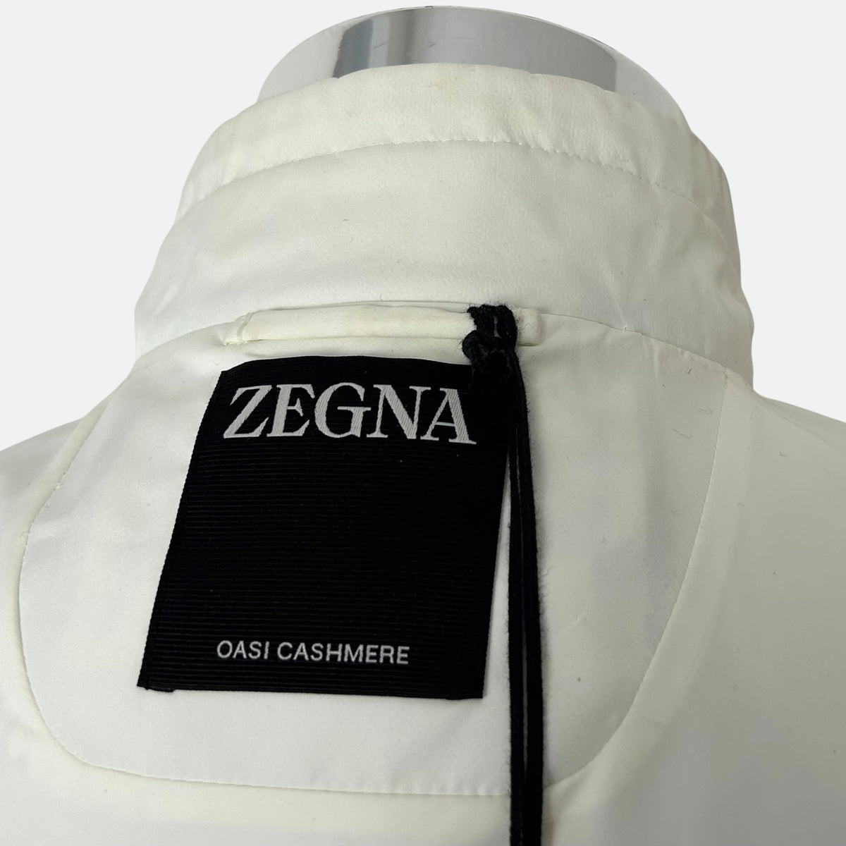 Grey Down Vest made of Cashmere/Leather Details (EU 48)
