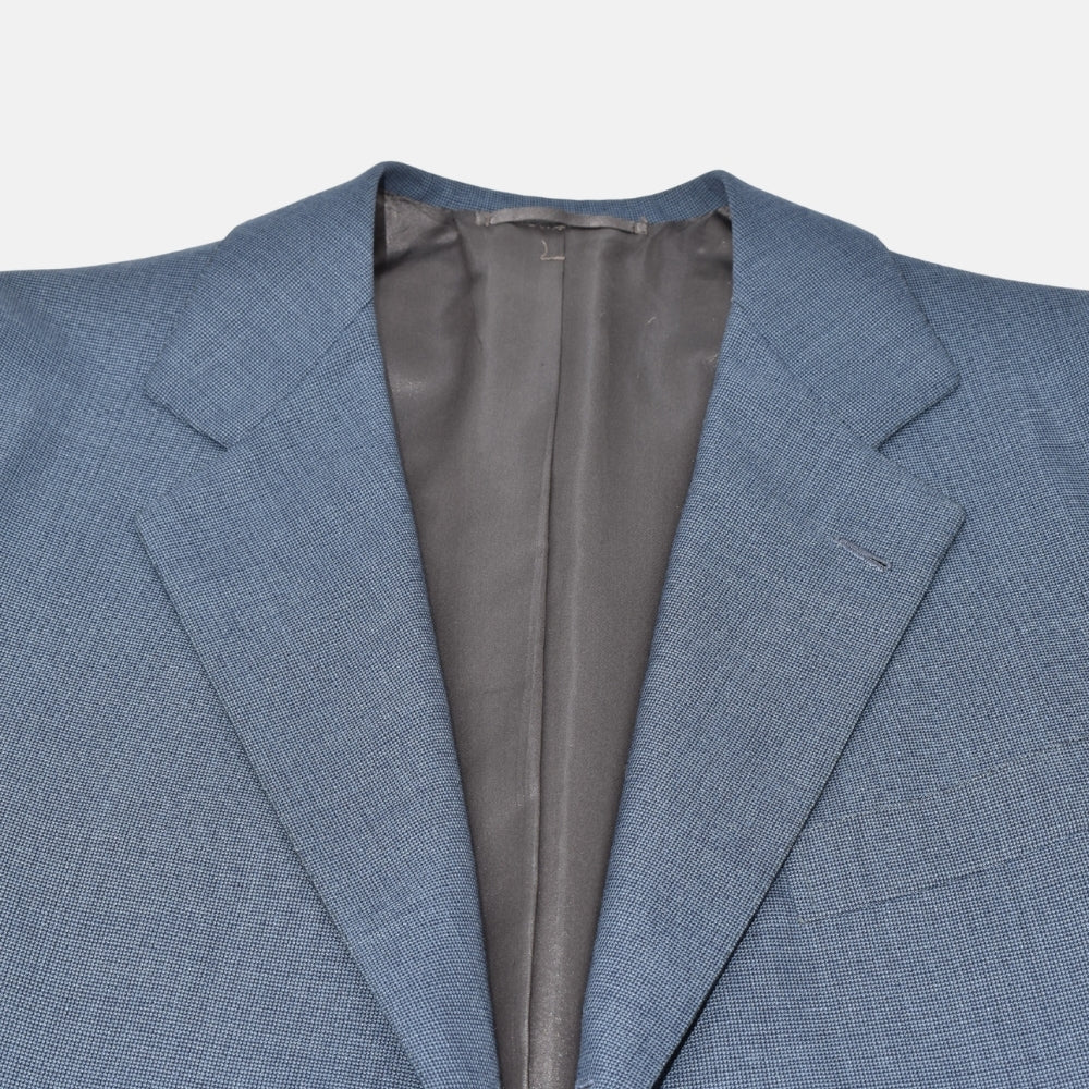 Blue Checkered Suit made of Wool (Vintage) (EU 50)