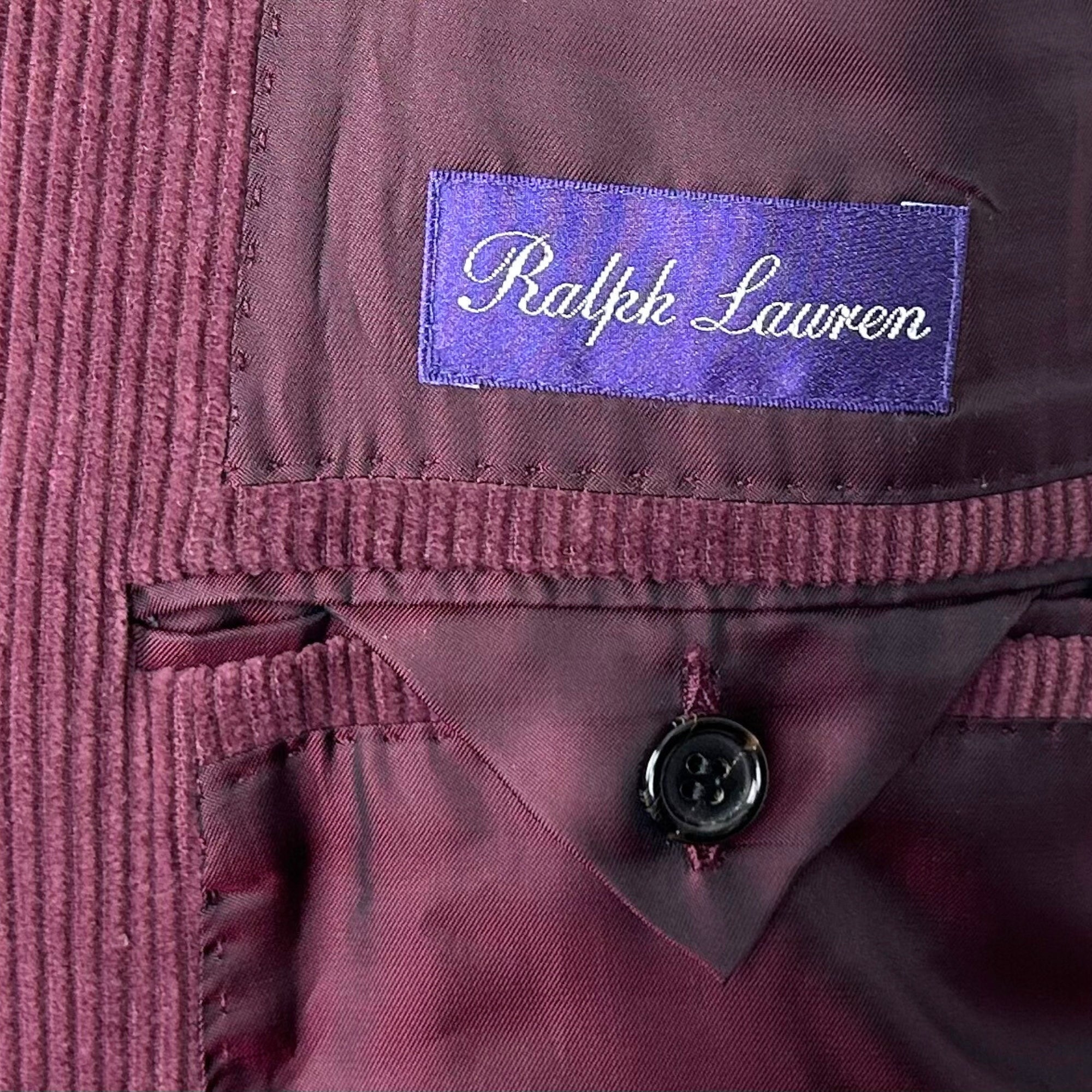 Burgundy Corduroy Blazer made of Cotton (EU 52)