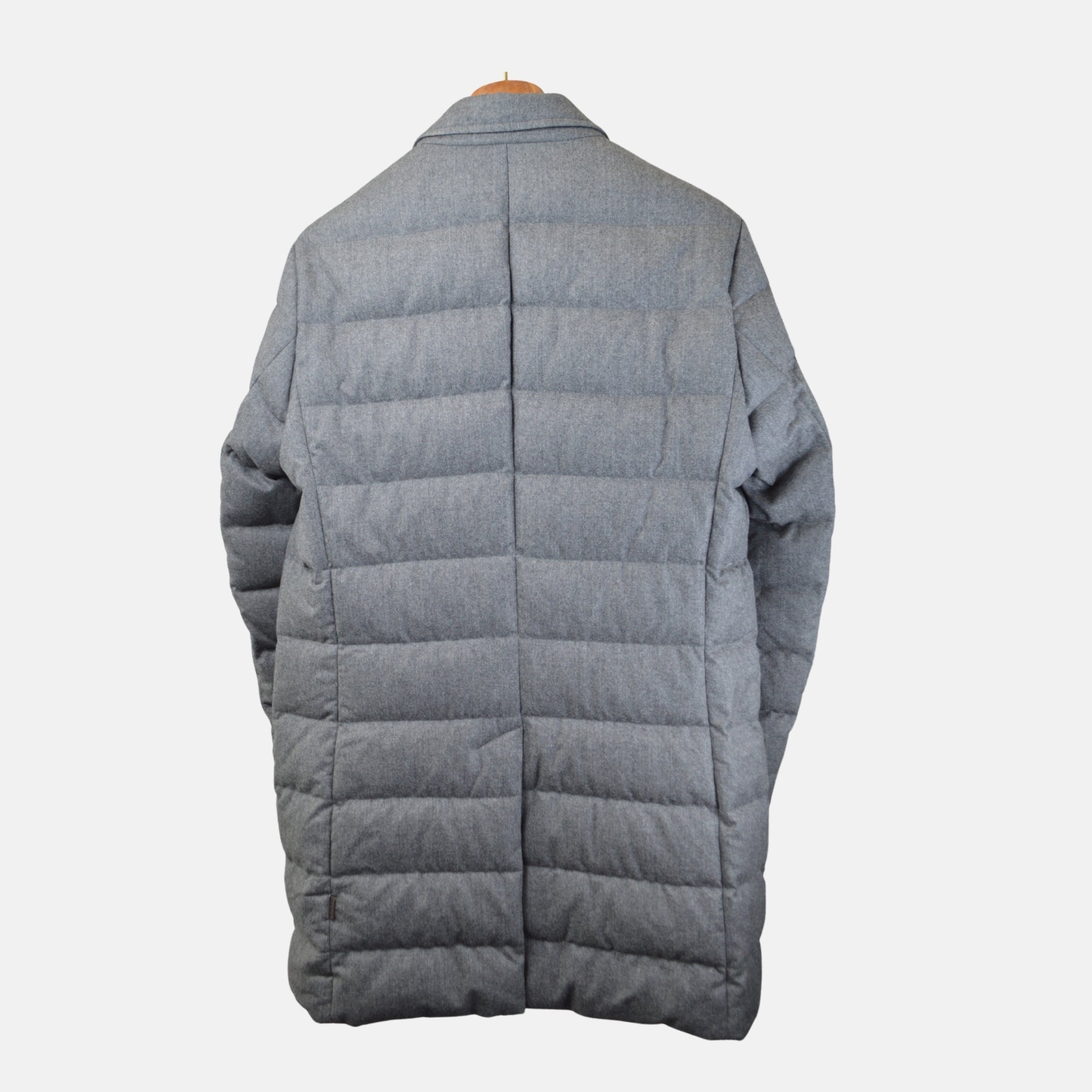 Grey Down Coat made of Wool Size (L)