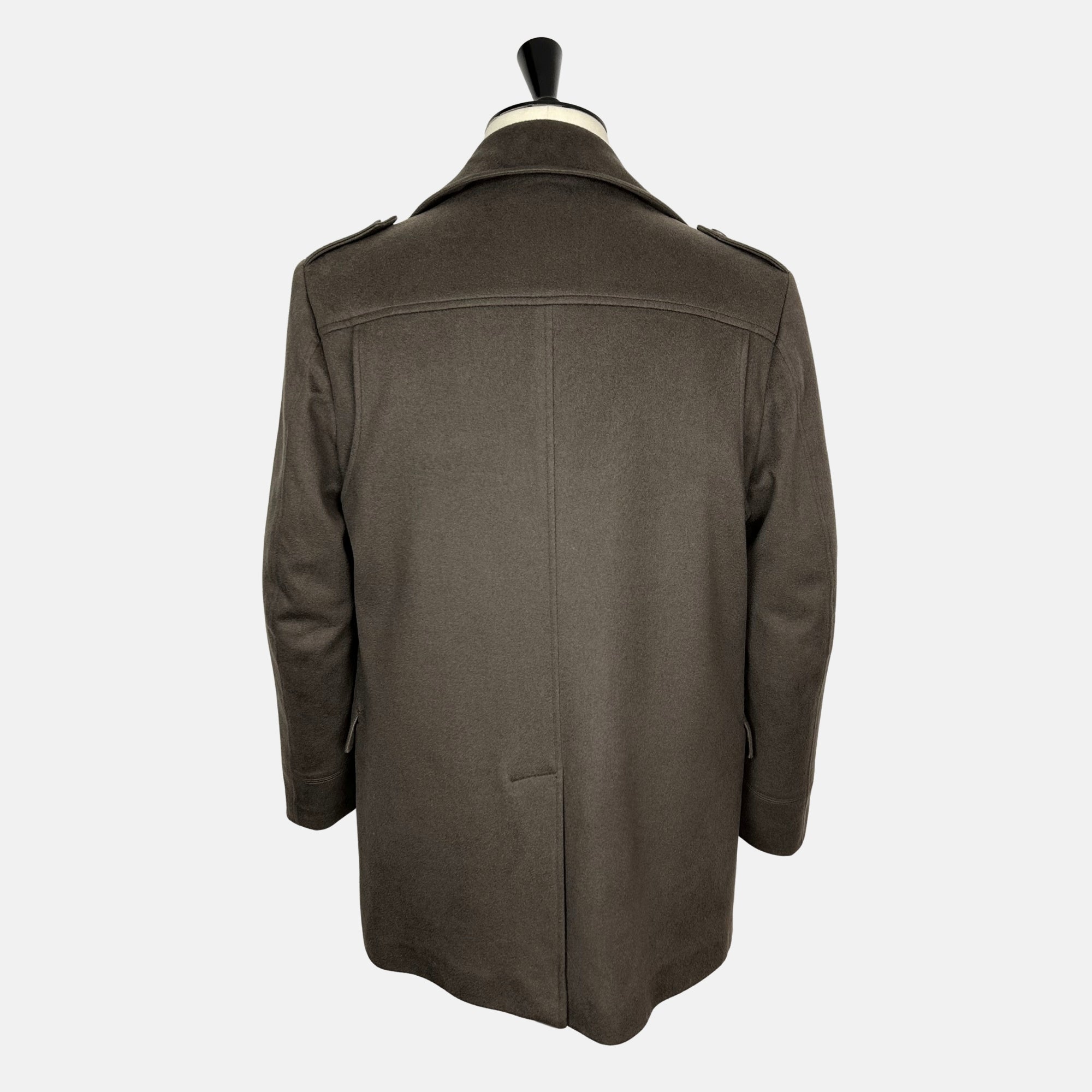 Khaki Peacoat made if Cashmere (EU 50)