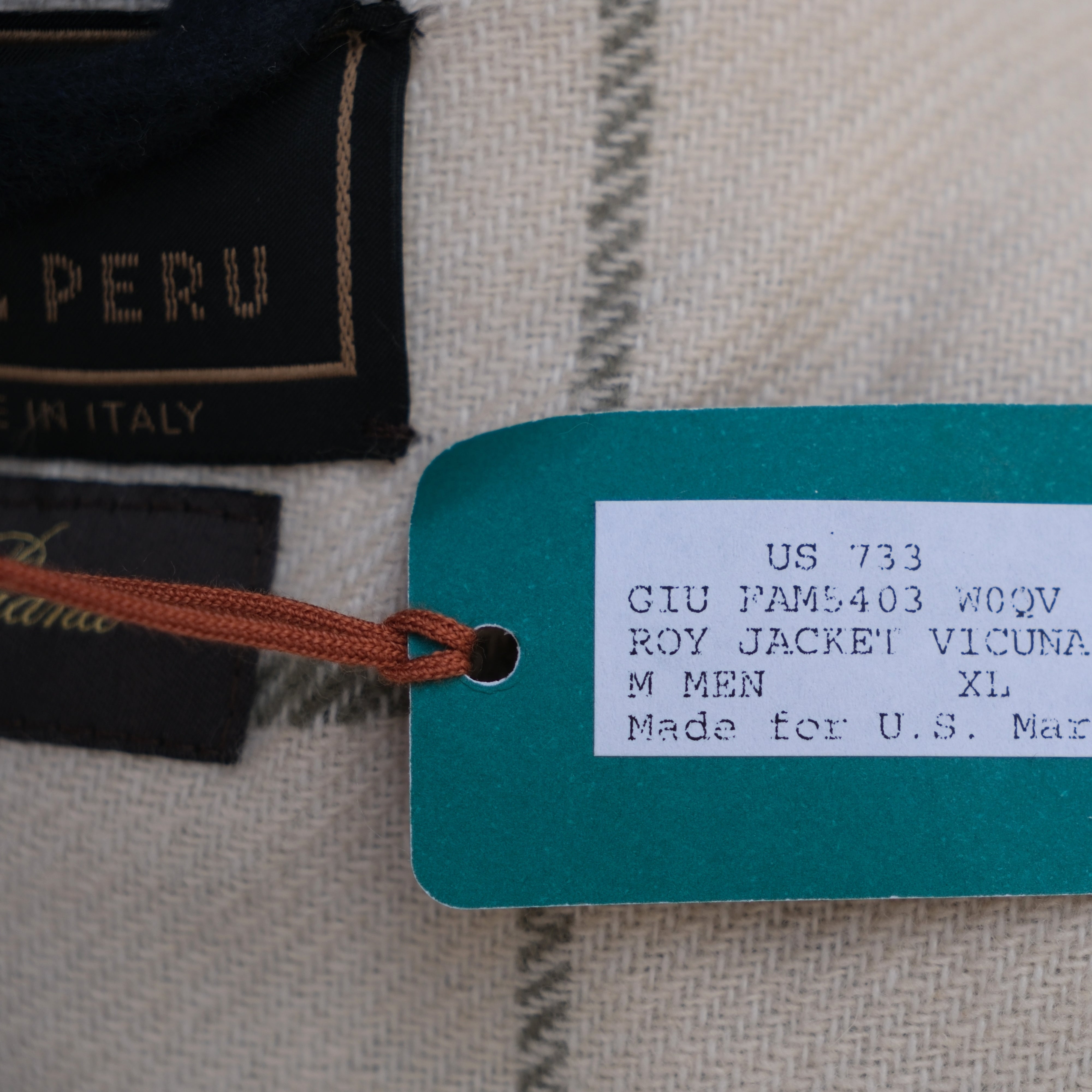 Blue Vicuna Parka with Suede Details (XL)
