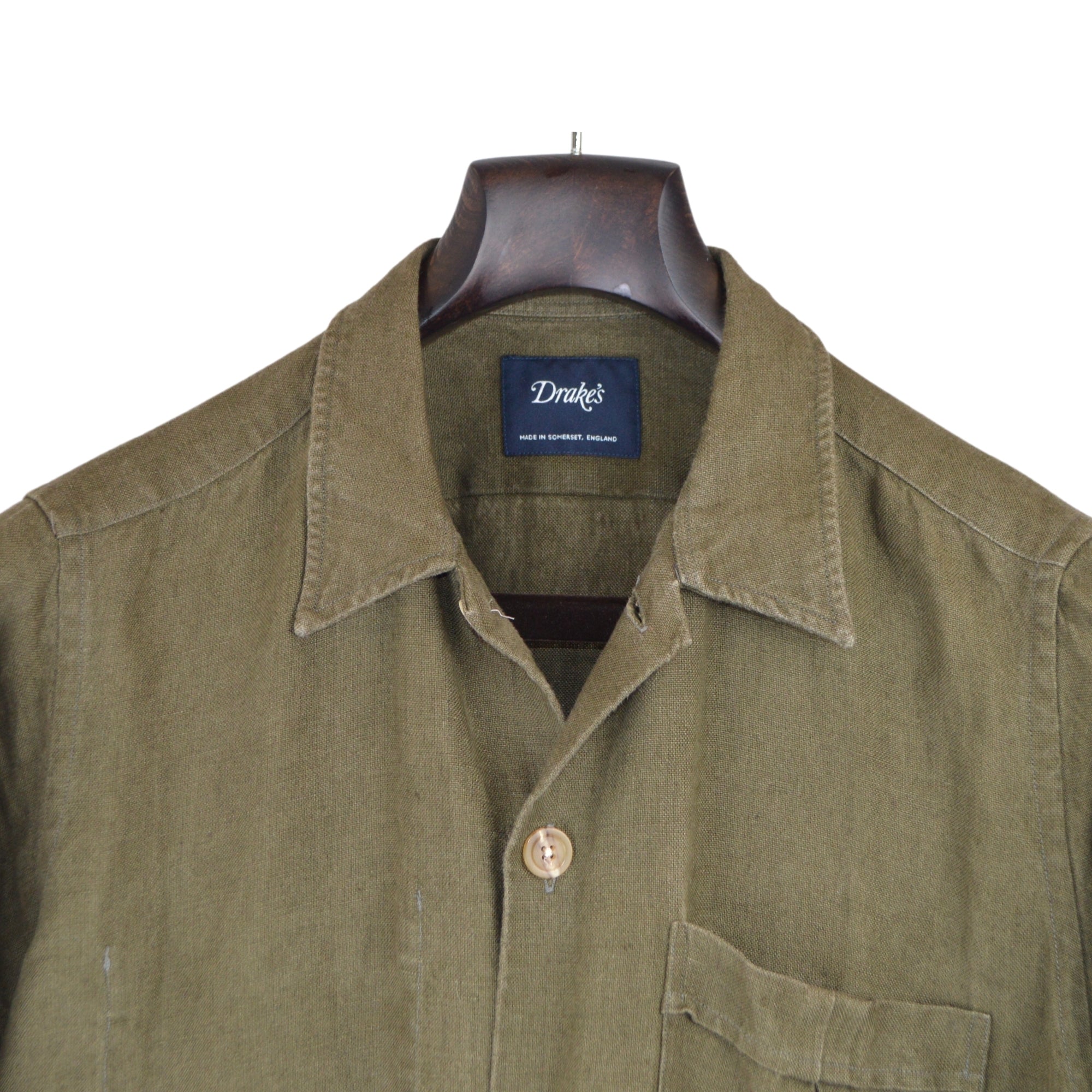 Khaki Safari Overshirt made of Linen (EU 46)