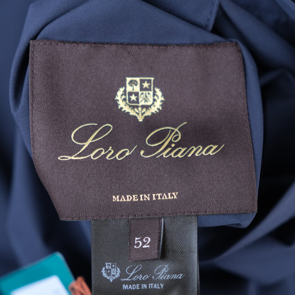 Navy Blue Reversible Microfibre/Linen Vest (EU 52)