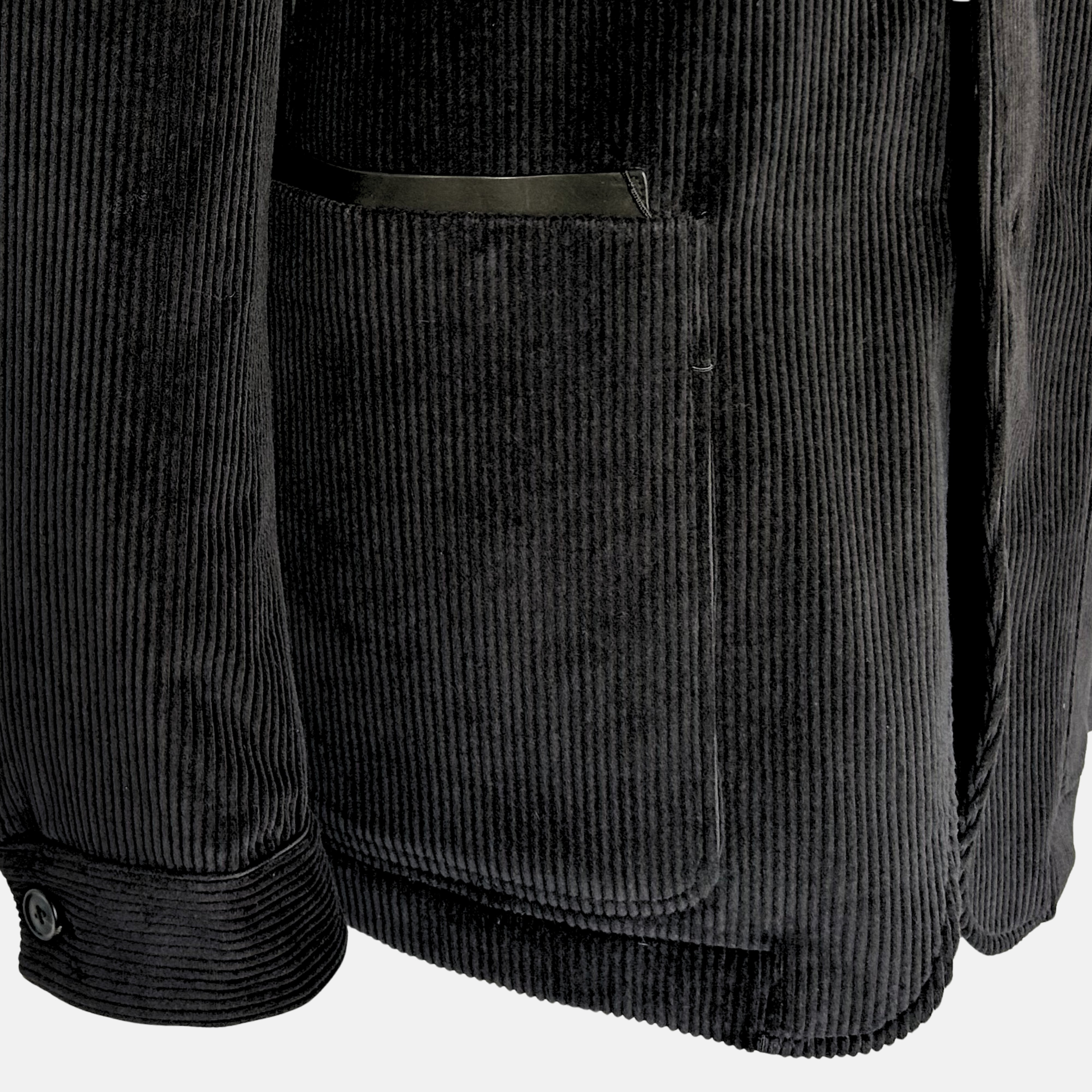 Black Il Conte Corduroy Cashco Jacket (EU 46)