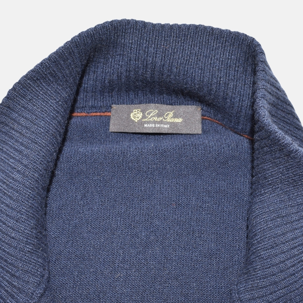 Navy Blue Zipper made of Cashmere (EU 48)