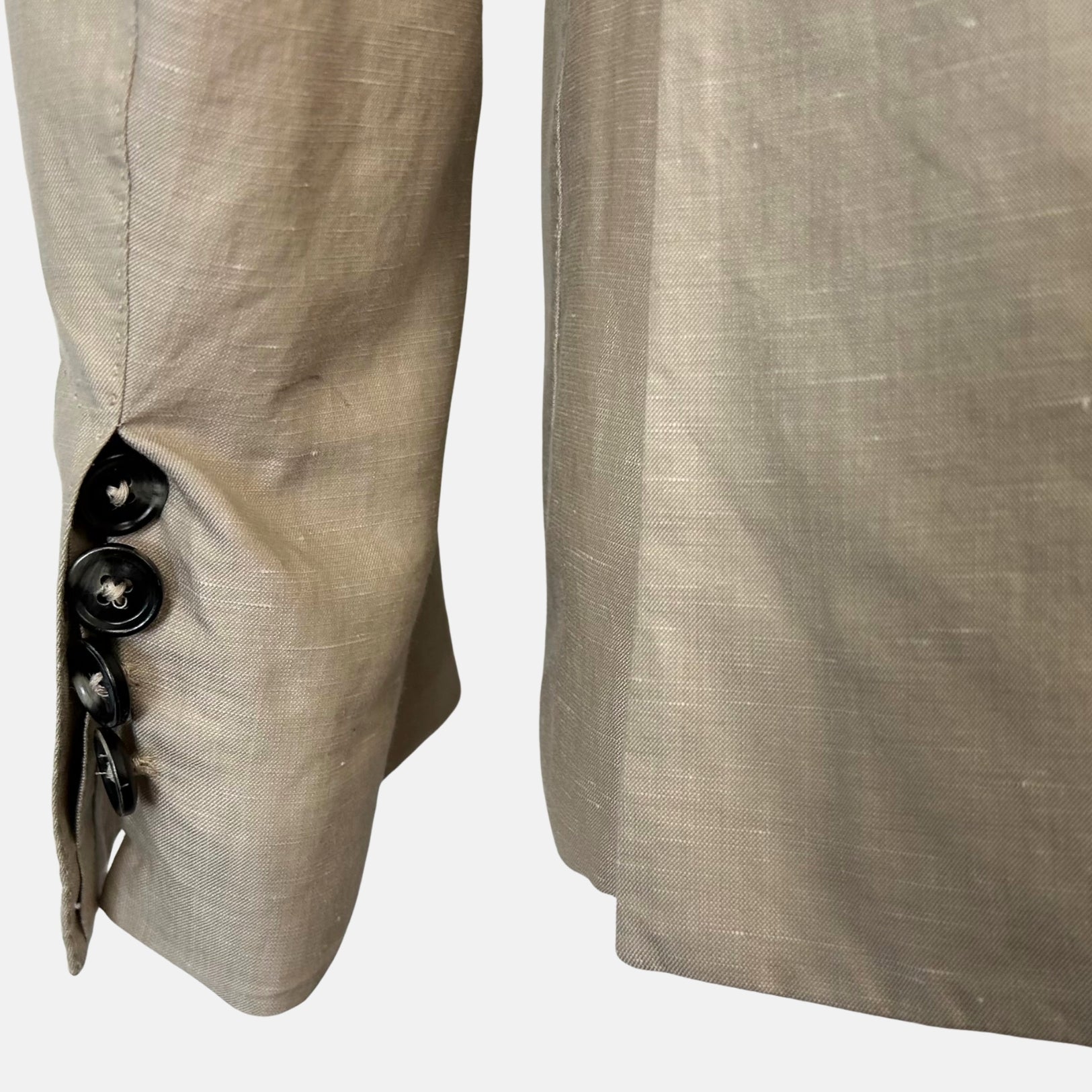Ecru Blazer made of Cotton/Linen/Silk (EU 48)