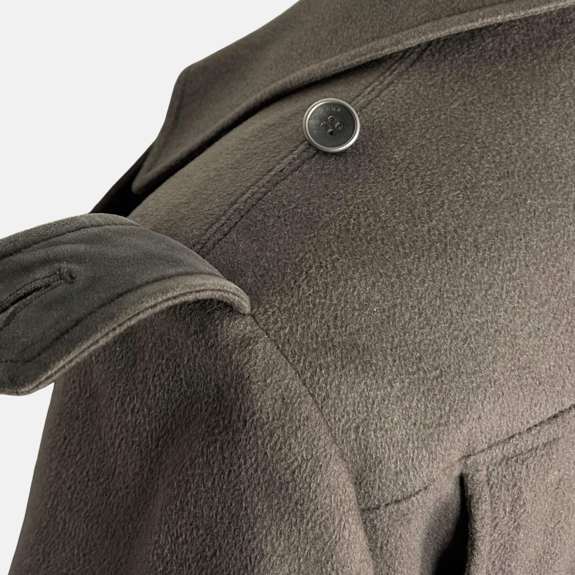 Khaki Peacoat made if Cashmere (EU 50)