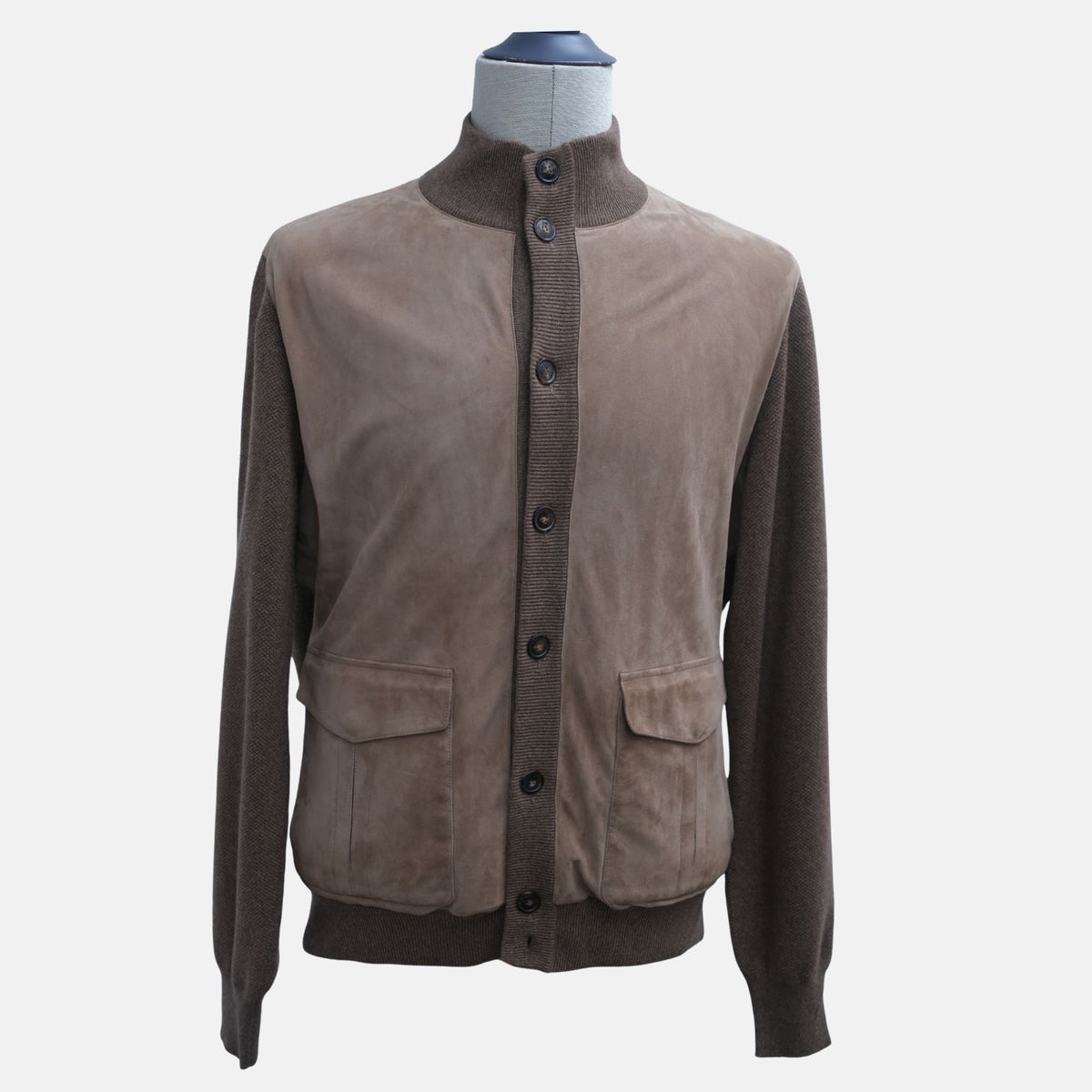 Loro Piana Baby Cashmere Suede Cardigan Brown (EU 54)