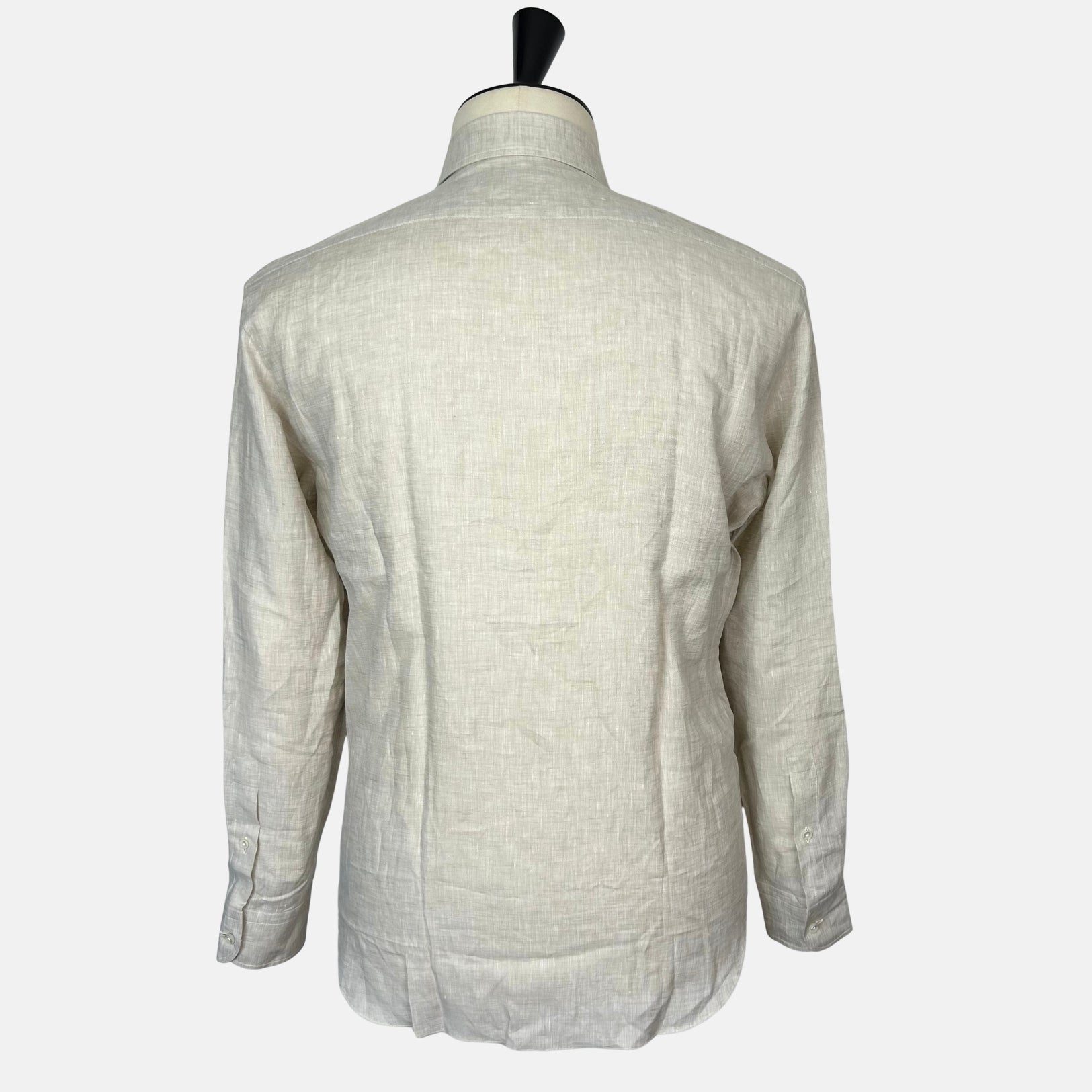 Ecru Melange Shirt made of Linen (M)
