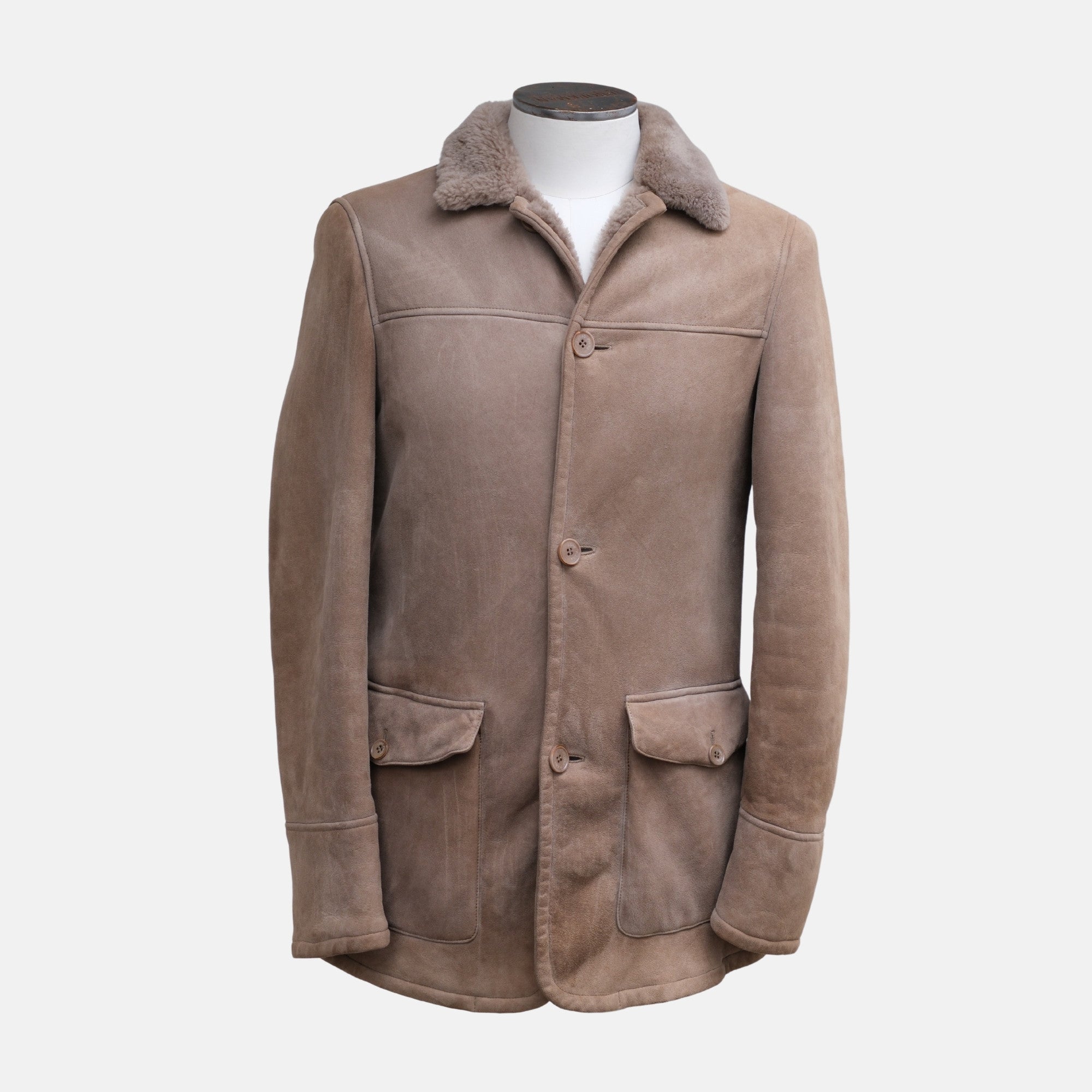 Beige Shearling Coat (M)