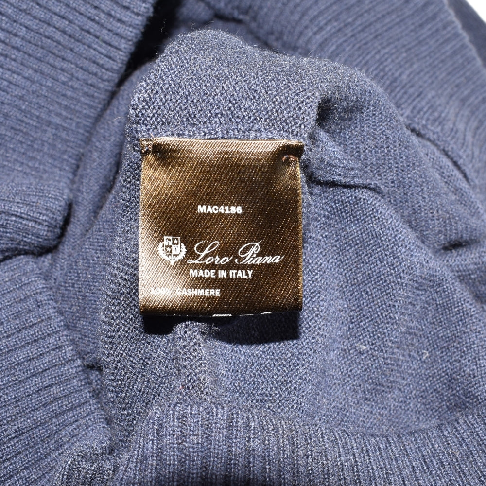 Navy Blue Zipper made of Cashmere (EU 48)
