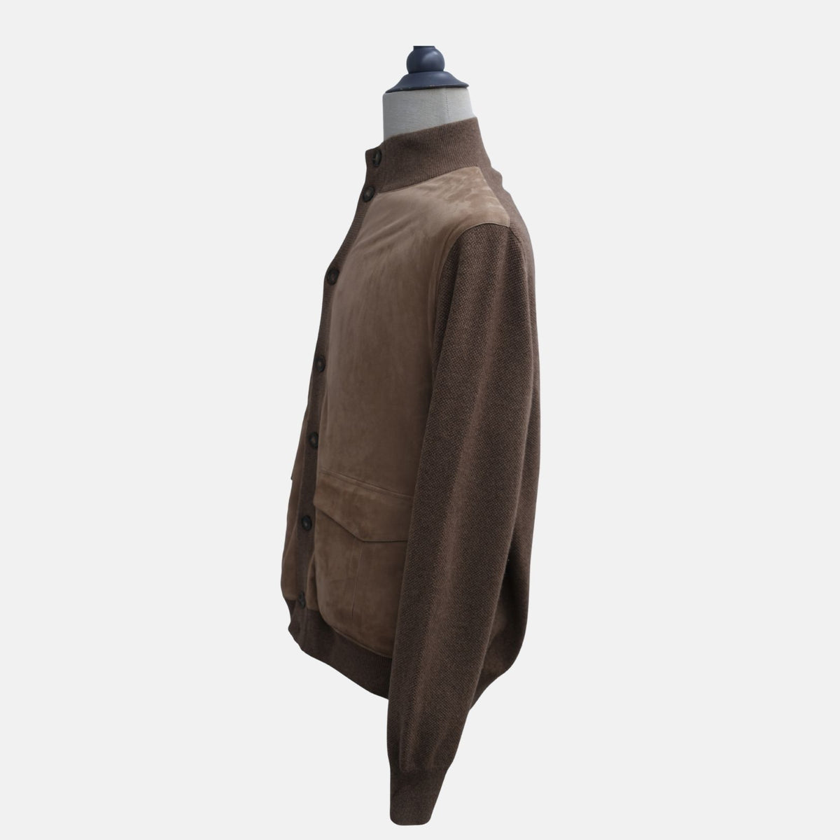 Loro Piana Baby Cashmere Suede Cardigan Brown (EU 54)