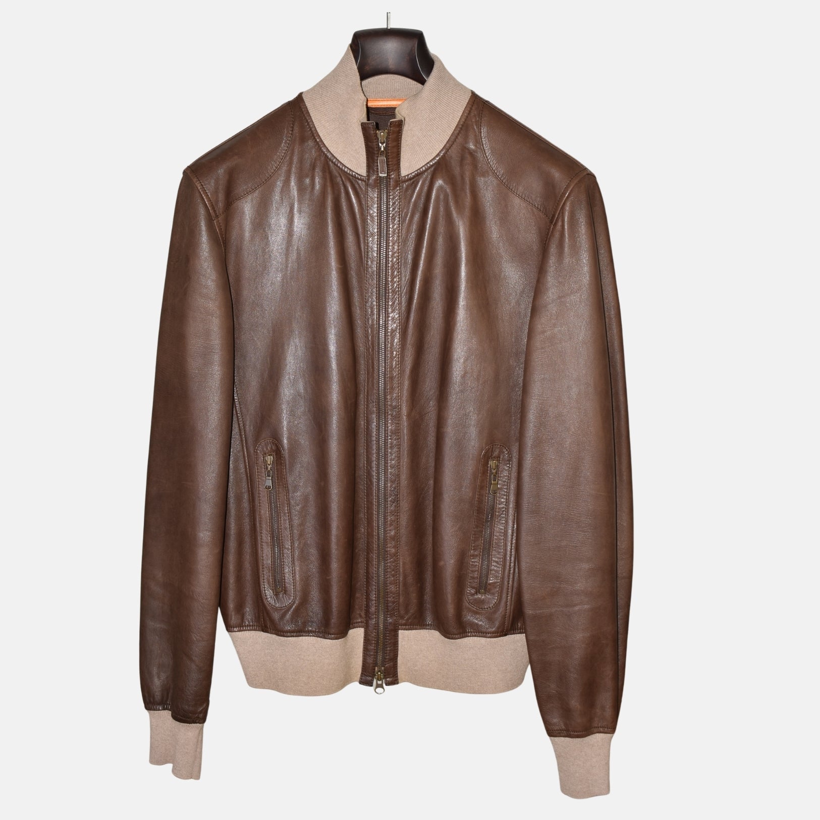 Brown Leather Jacket (S)