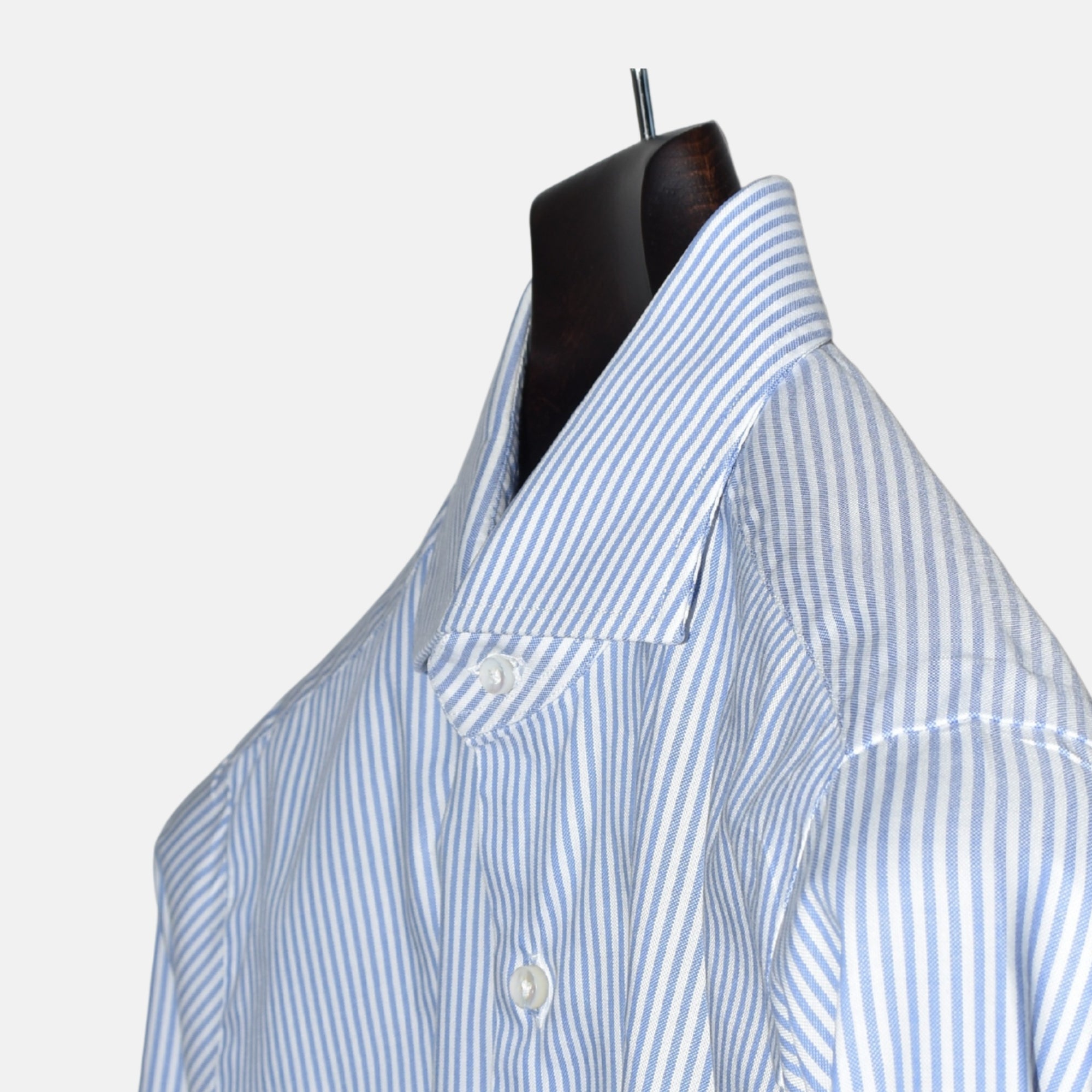 Blue-White Striped Shirt made of Cotton (EU 39)