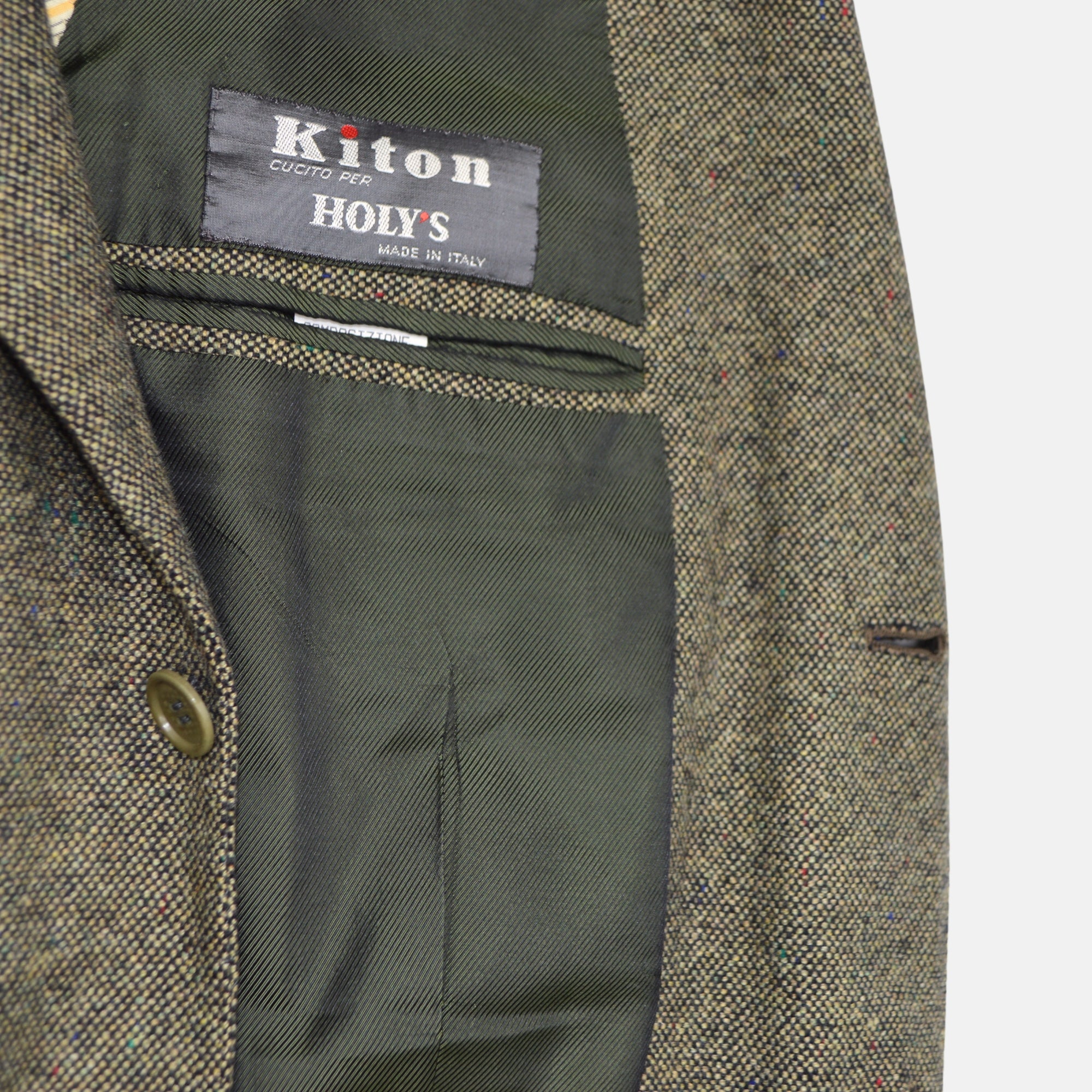 Olive Patterned Blazer made of Cashmere (EU 52)