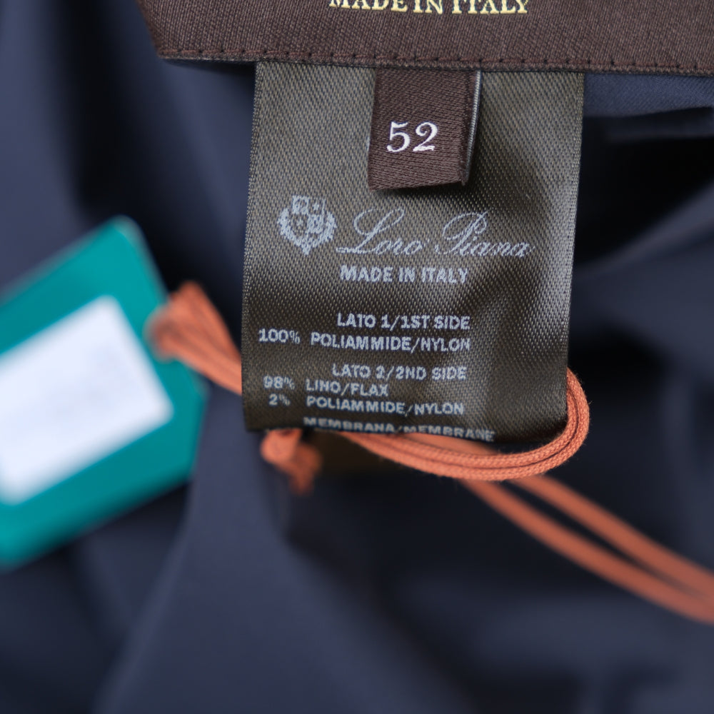 Navy Blue Reversible Microfibre/Linen Vest (EU 52)