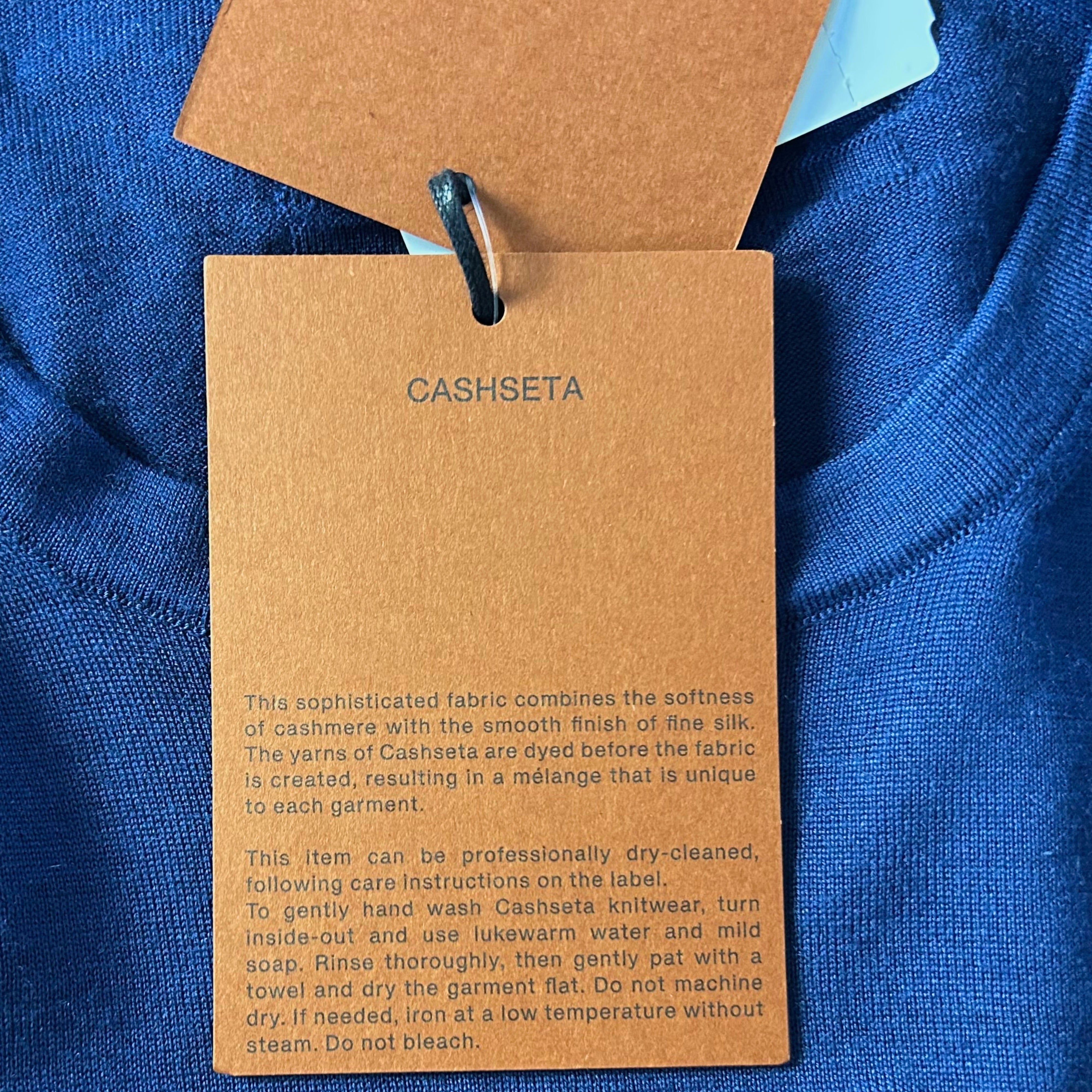 Blue Cashseta Sweater made of Cashmere/Silk (EU 48)