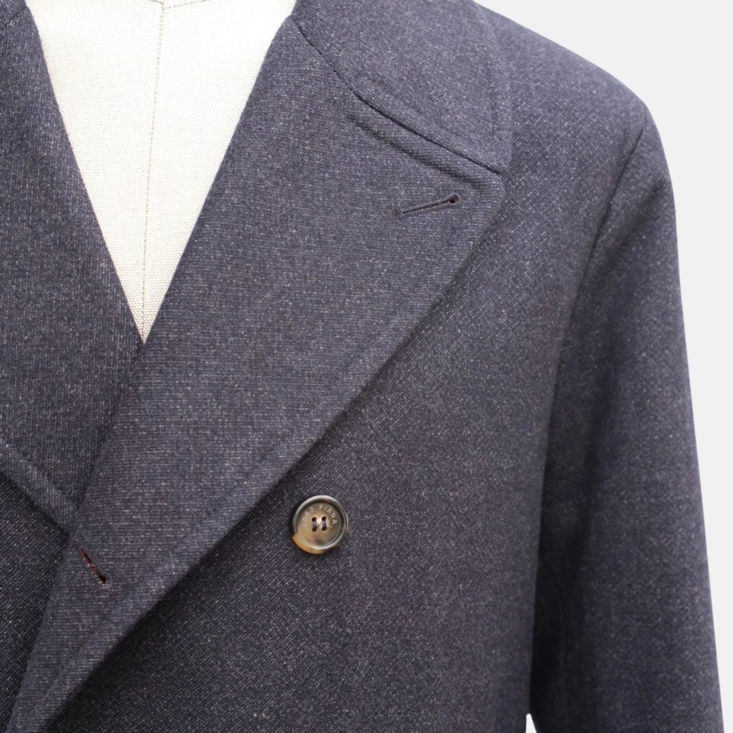 Blue "Caldwell" Peacoat made of Virgin Wool/Cashmere (XL)