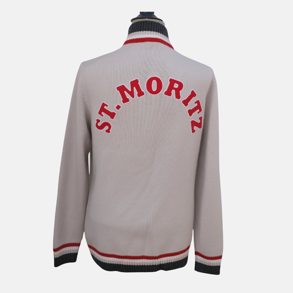 Offwhite Knitted Halfzip "St. Moritz" (EU 54)