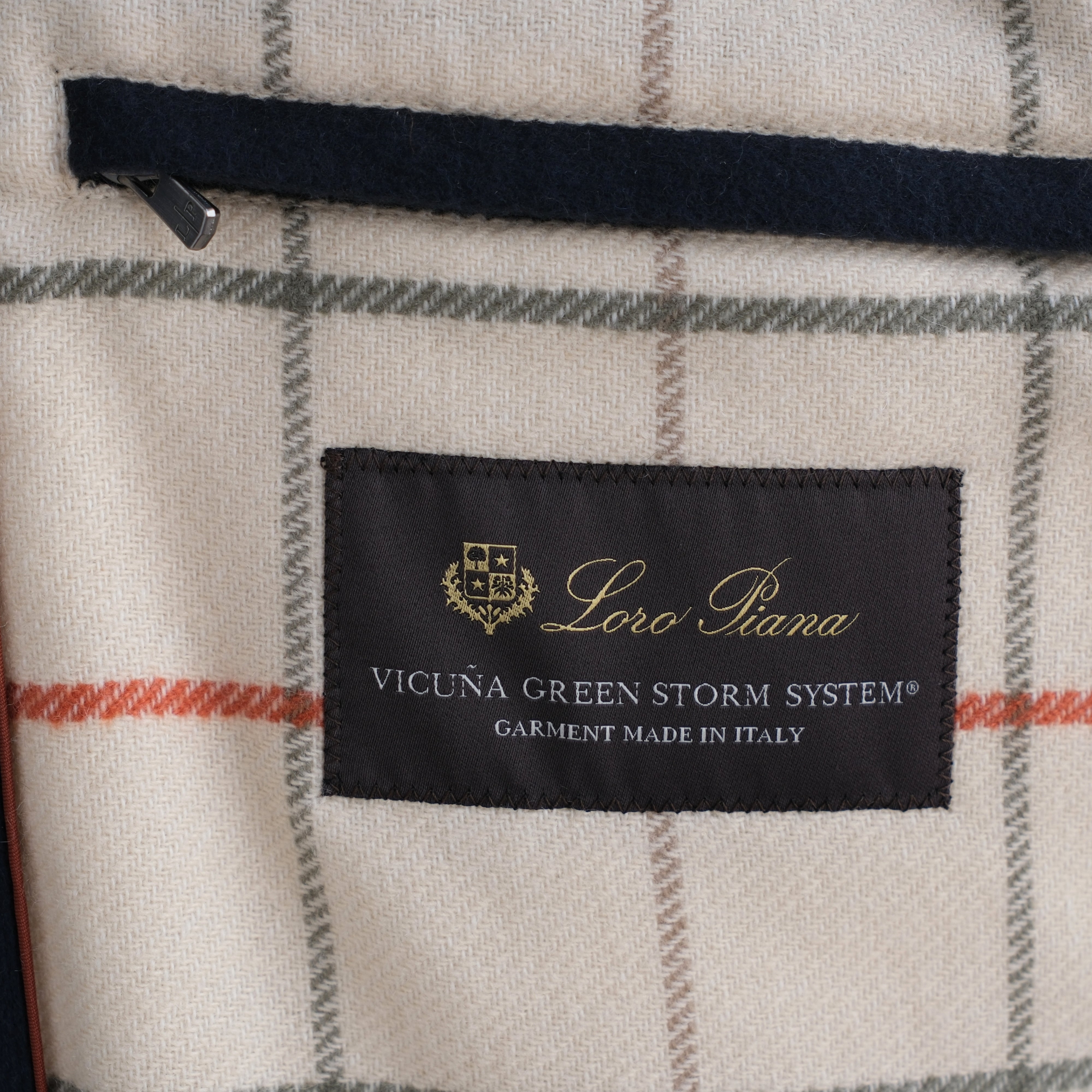 Blue Vicuna Parka with Suede Details (XL)