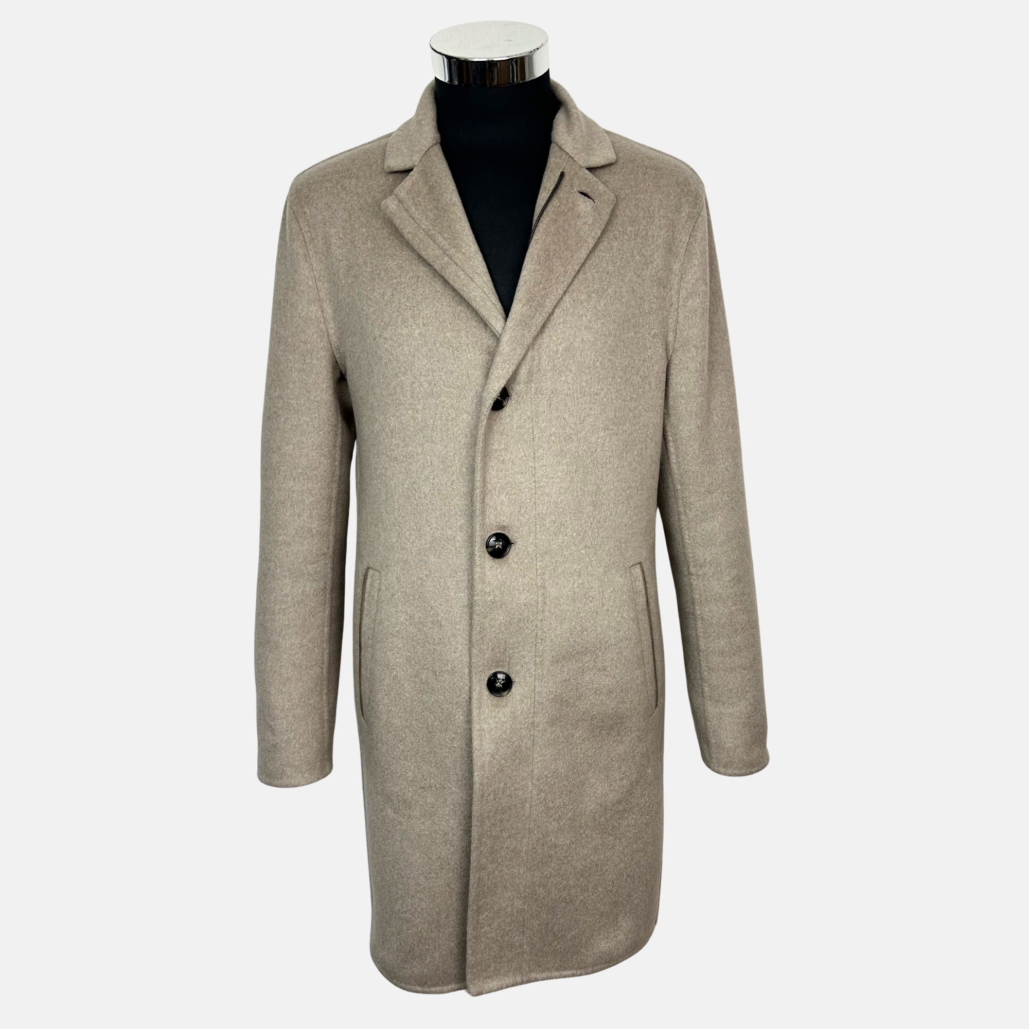 Greige Coat made of Cashmere (M)