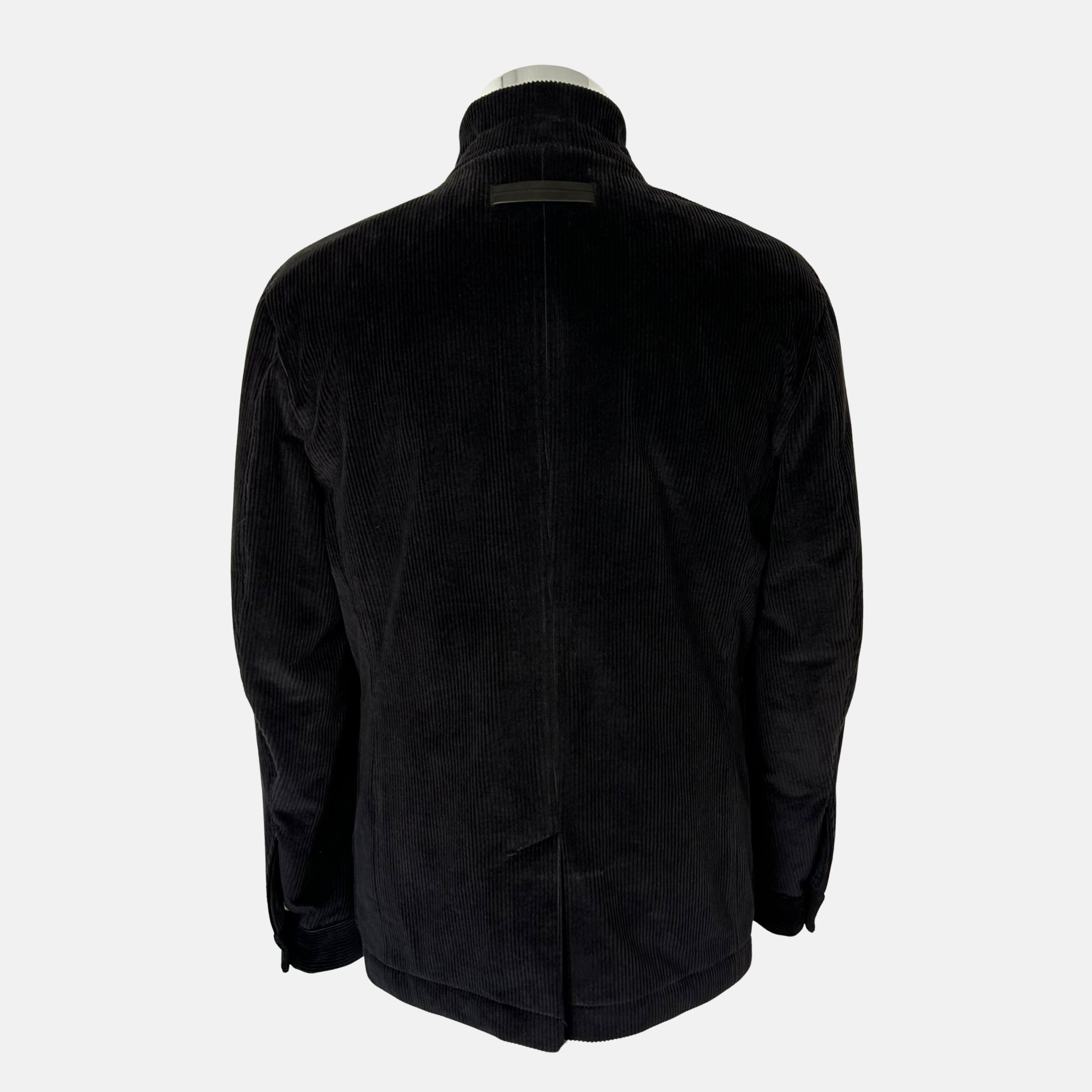 Black Il Conte Corduroy Cashco Jacket (EU 46)
