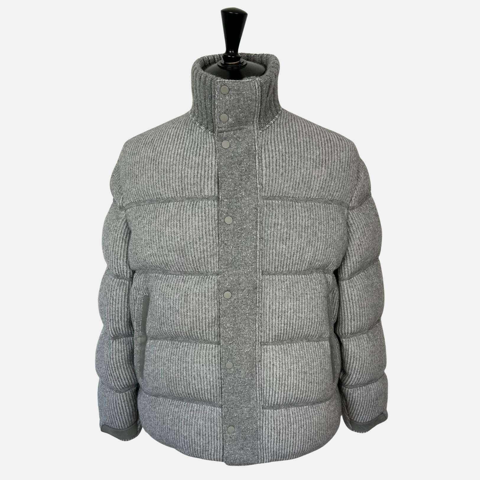 Grey Bomber Jacket made of Cashmere/Leather Details (EU 48)