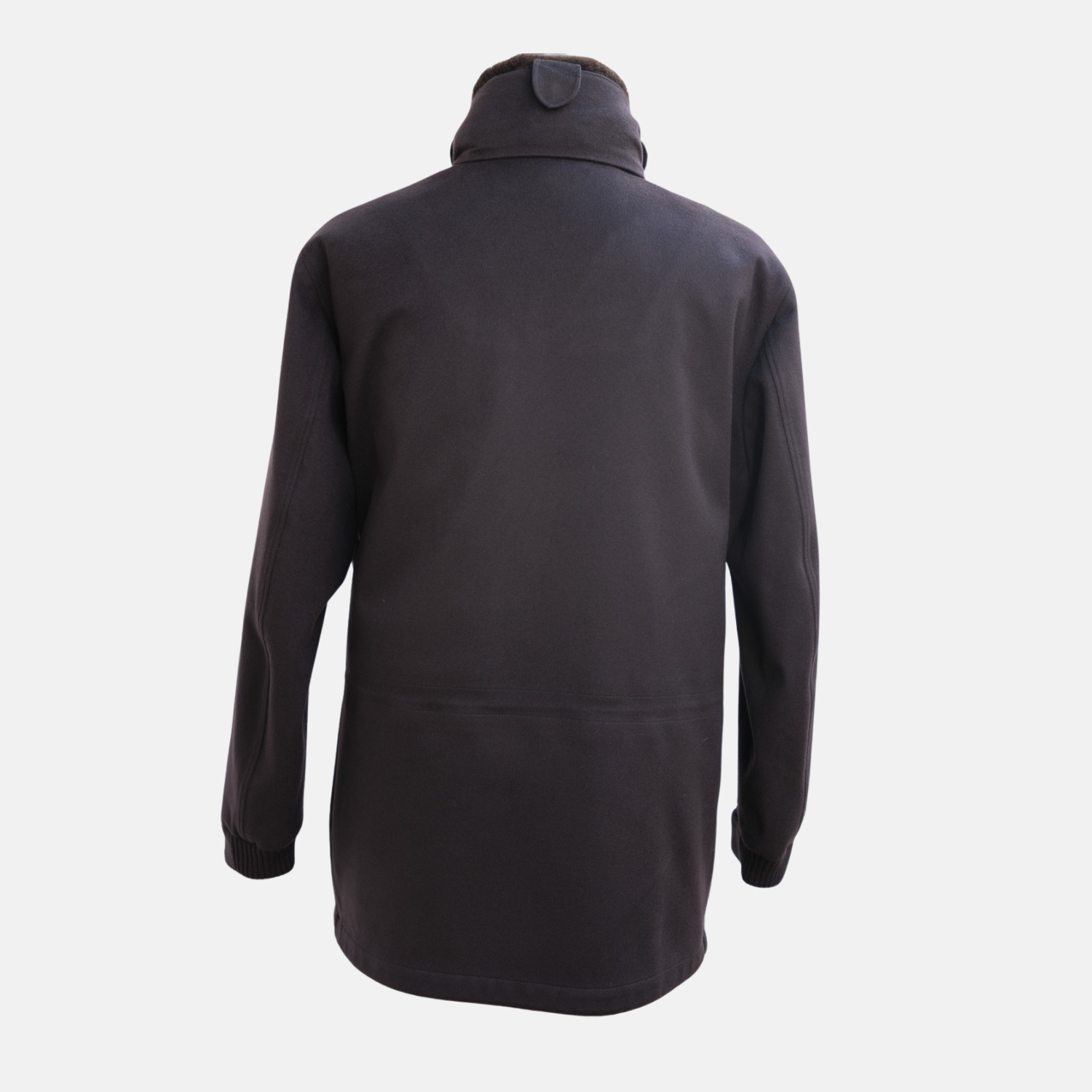 Brown "Icer" Cashmere Coat with Fur Collar (L)