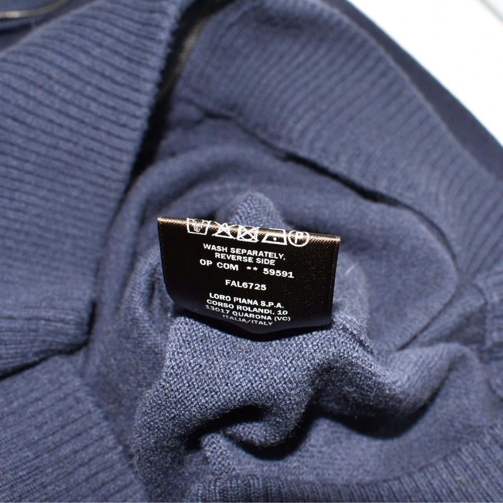 Navy Blue Zipper made of Cashmere (EU 48)