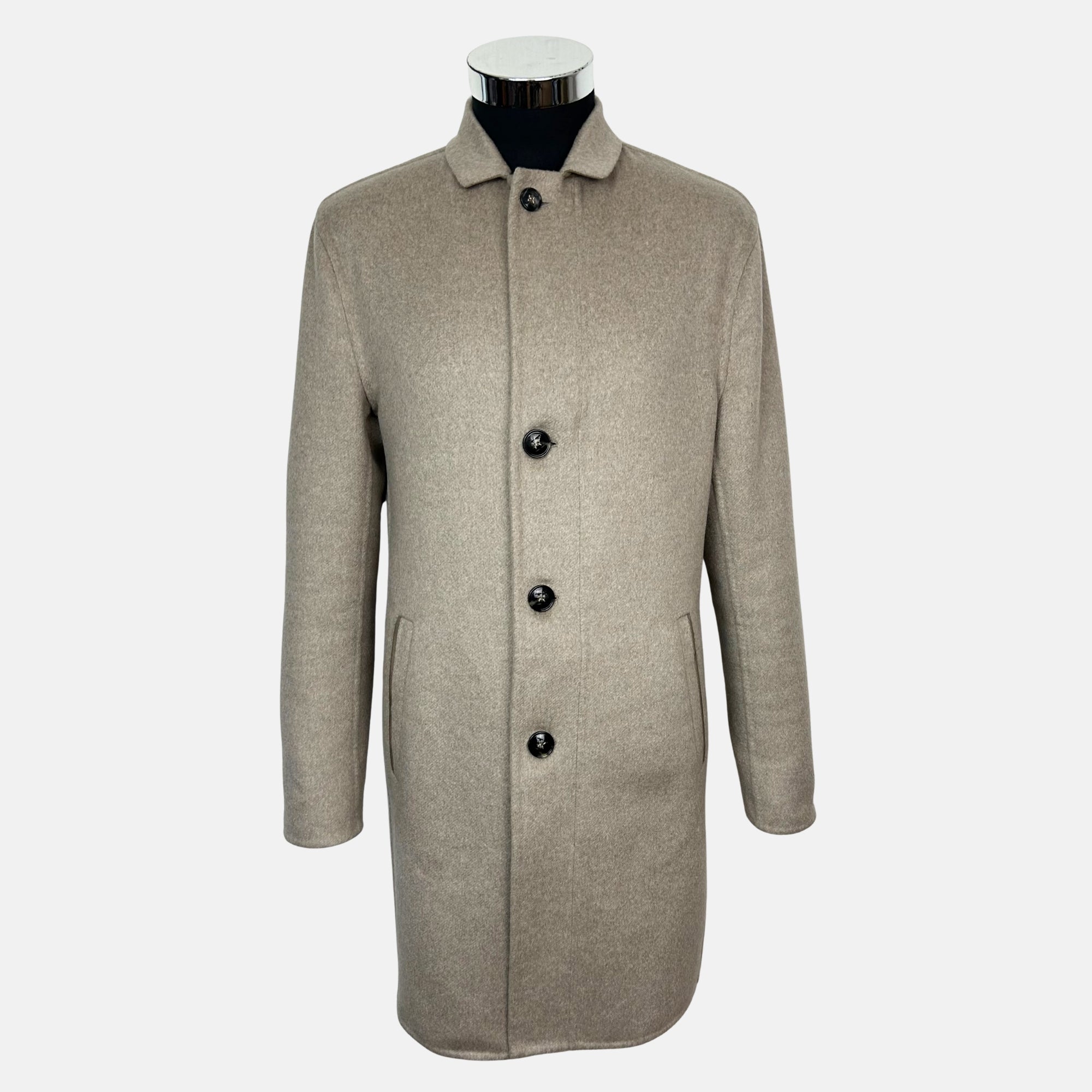 Greige Coat made of Cashmere (M)