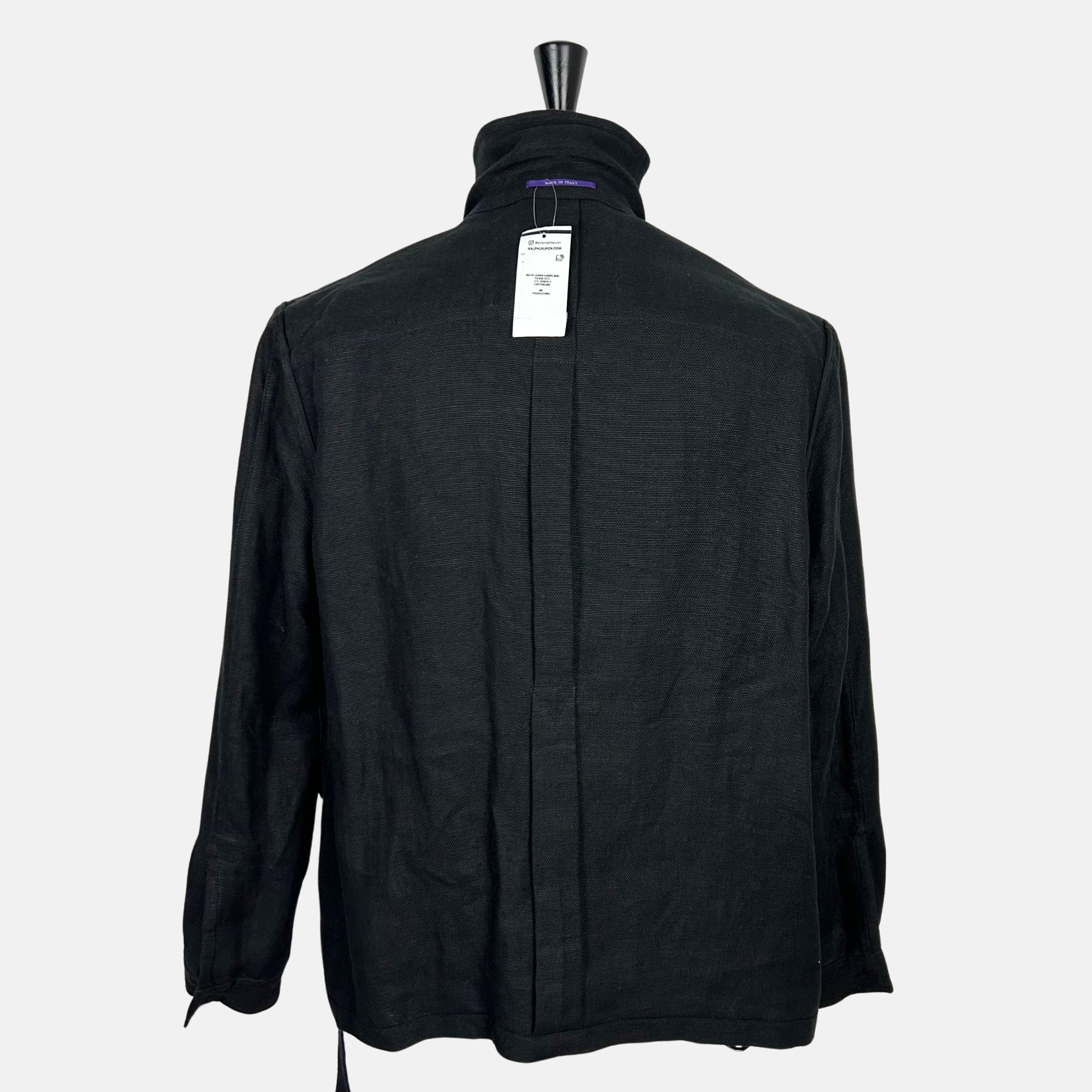 Black Safari Jacket made of Linen (EU 52)