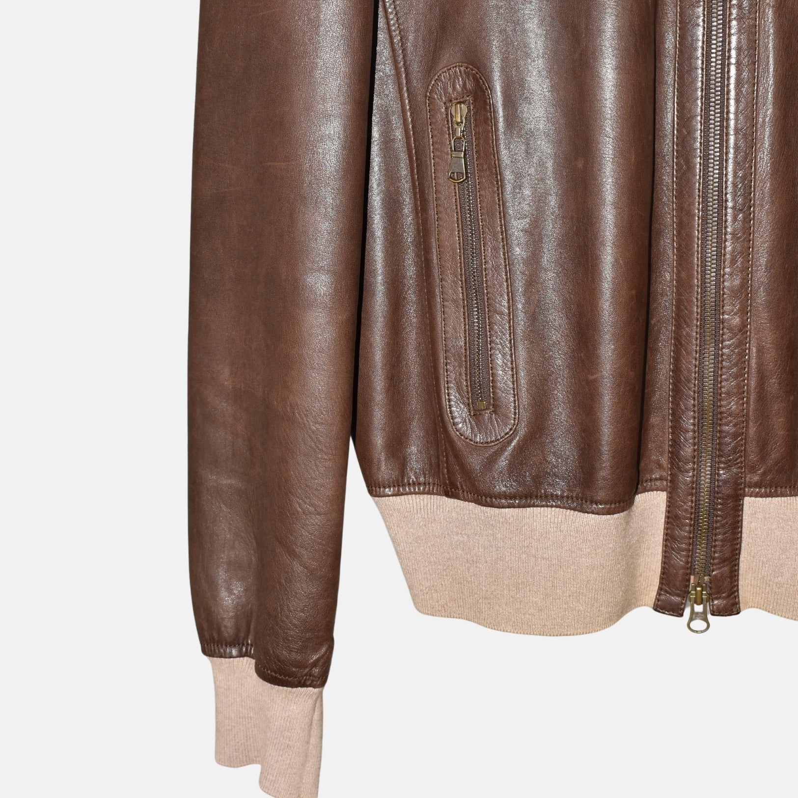 Brown Leather Jacket (S)