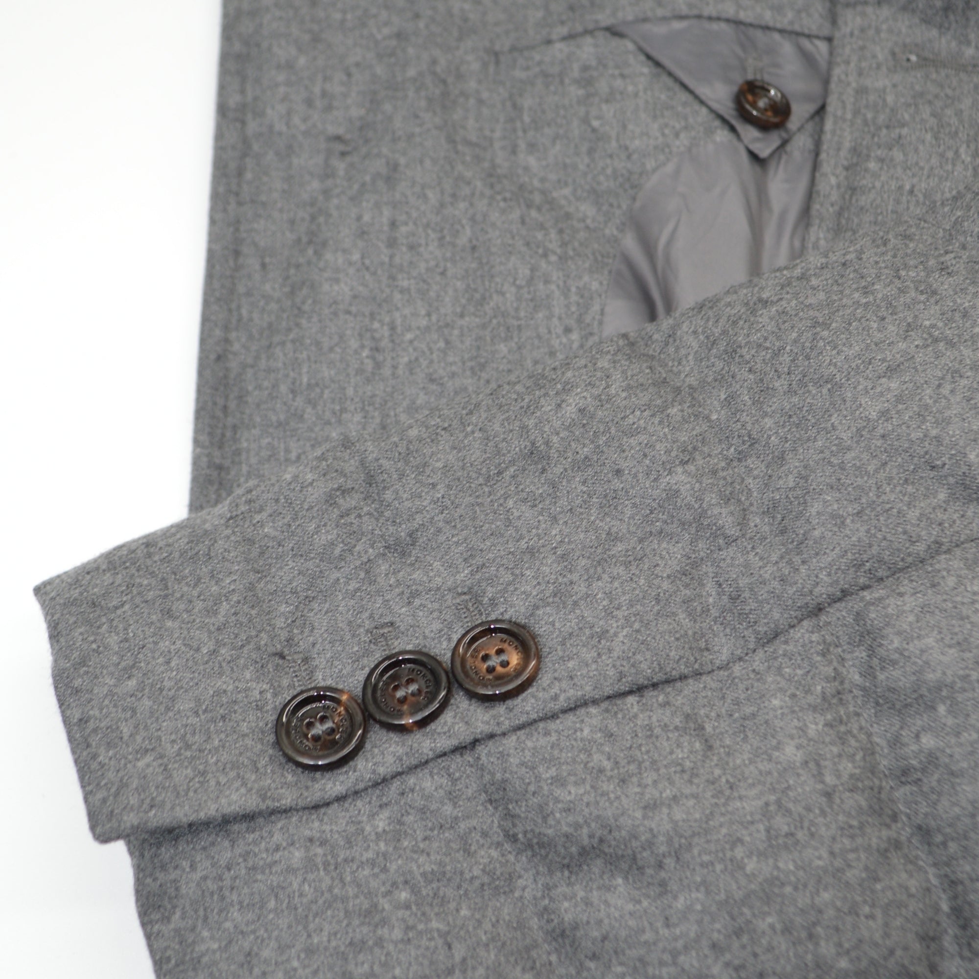 Grey Down Coat made of Wool Size (L)