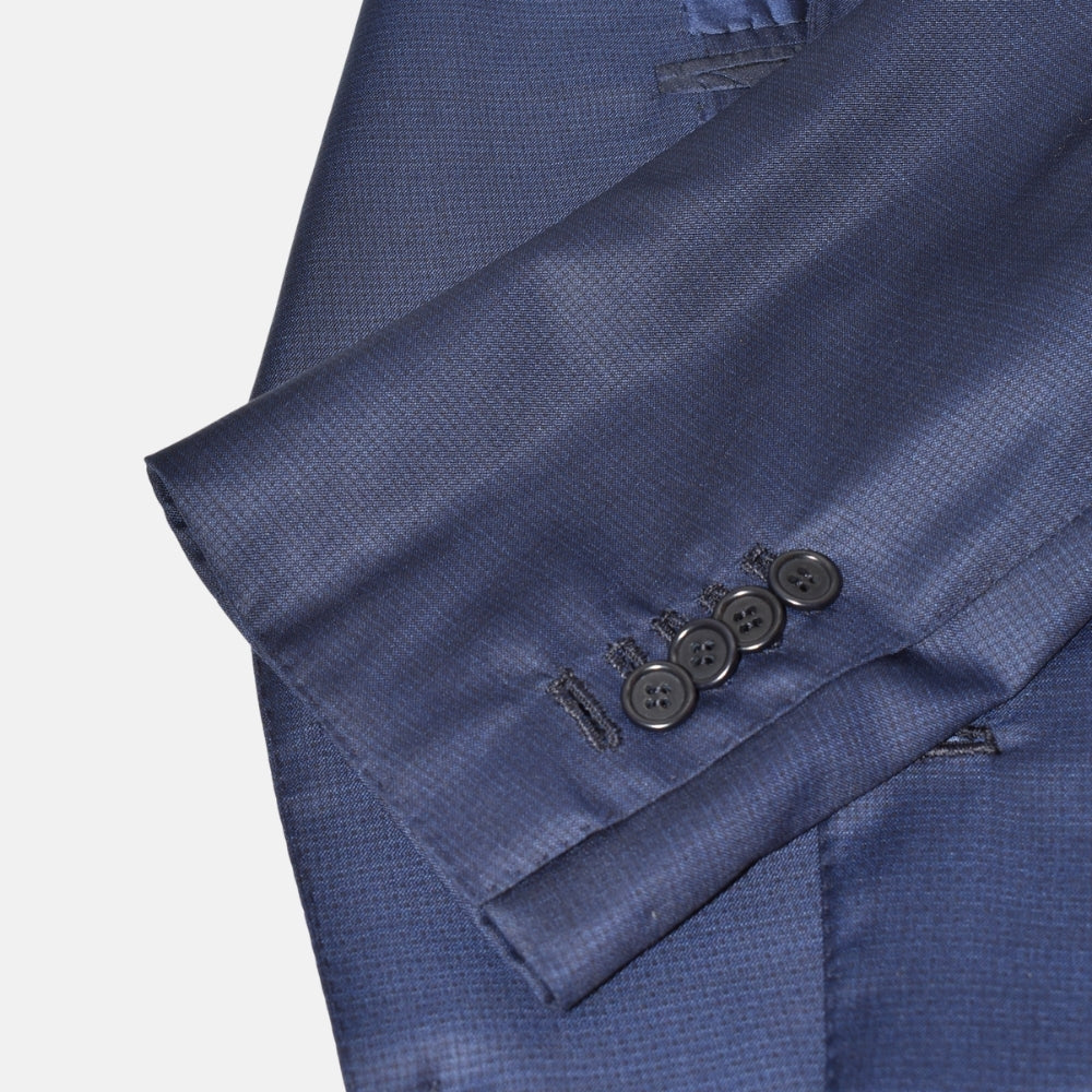 Blue Patterned Wool Blazer (EU 52)