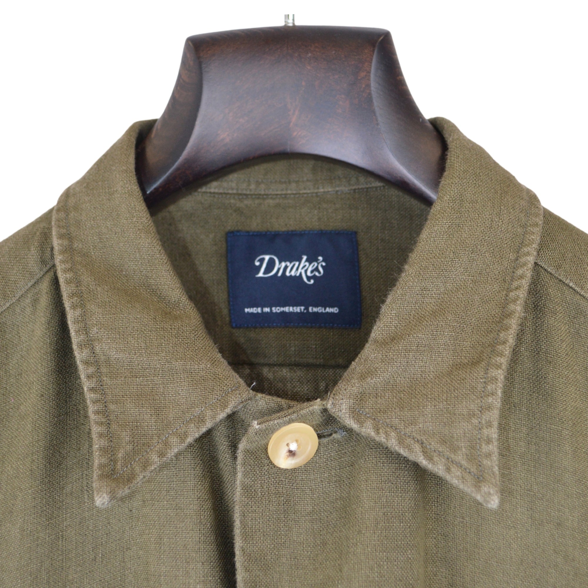 Khaki Safari Overshirt made of Linen (EU 46)