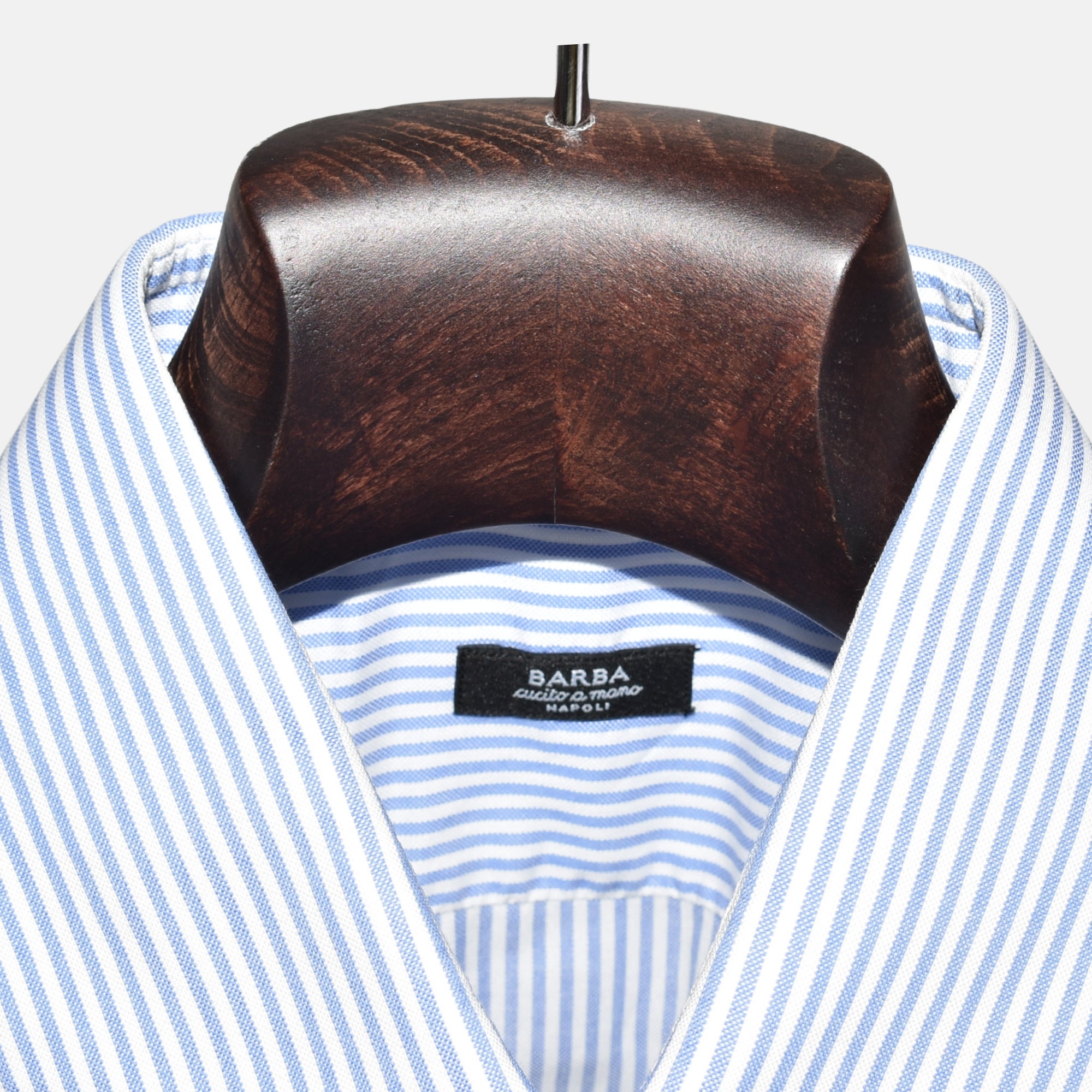 Blue-White Striped Shirt made of Cotton (EU 39)